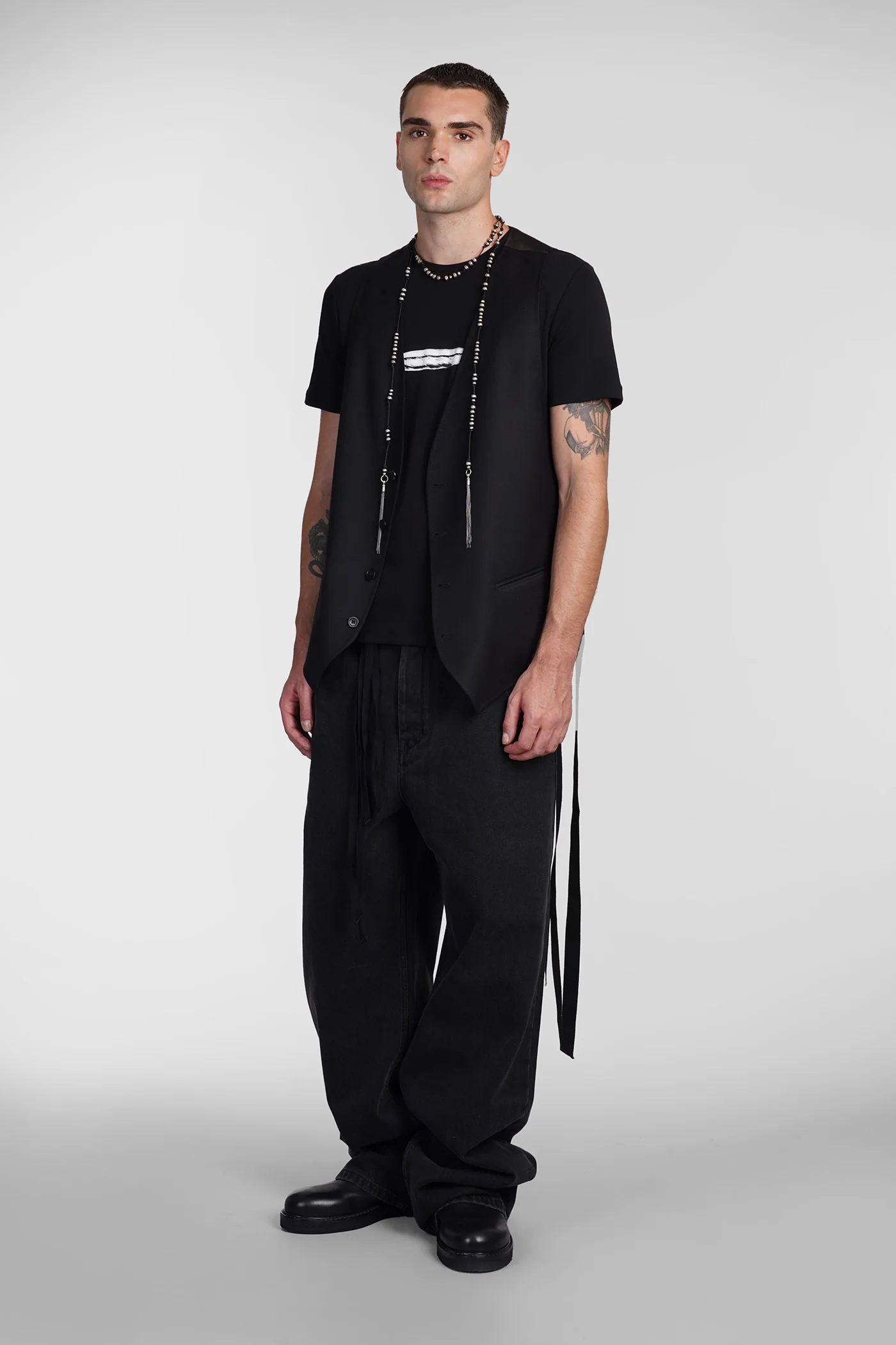 Vest in black wool - Image 2