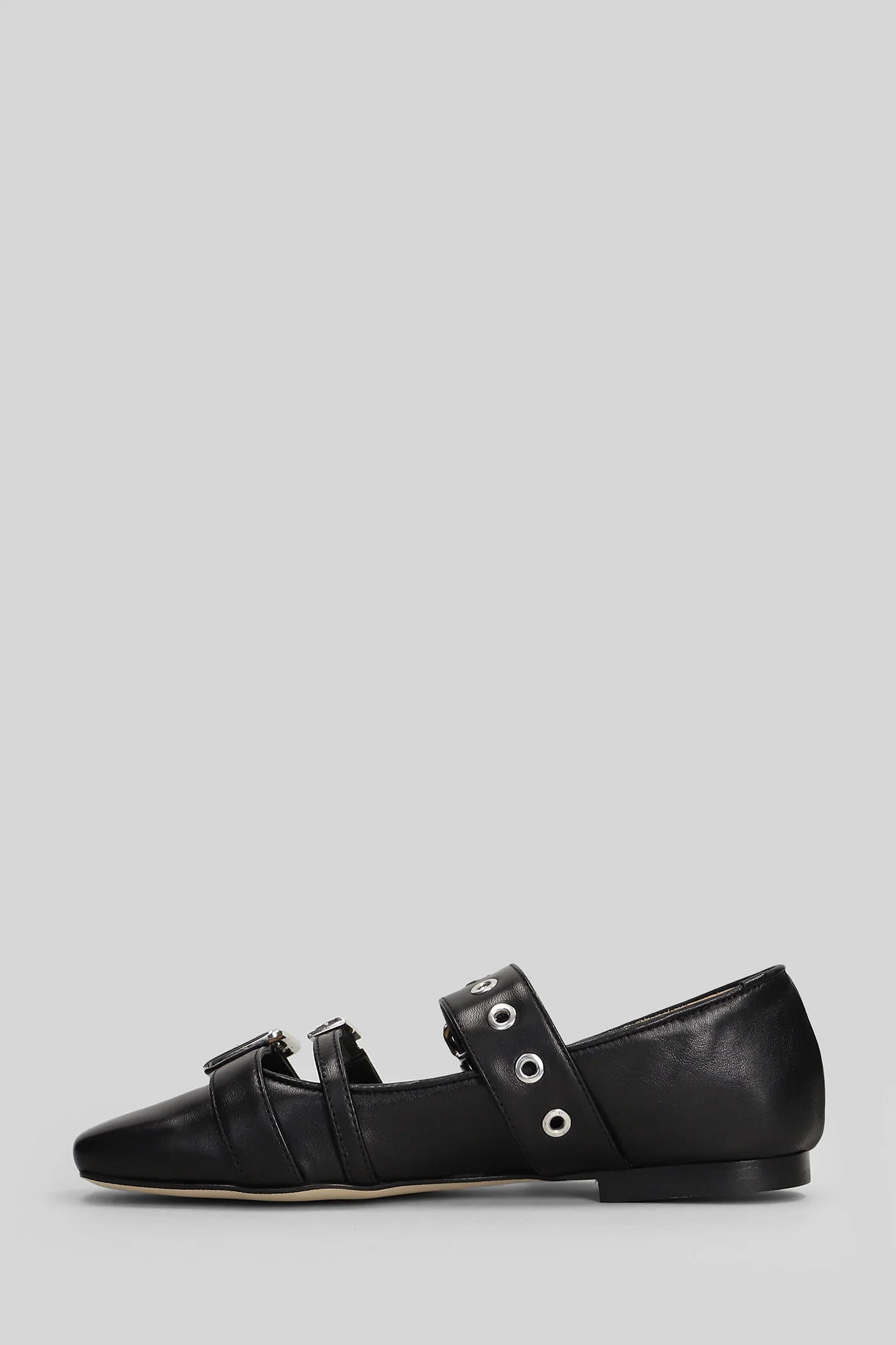 Ballet flats in black leather - Image 3
