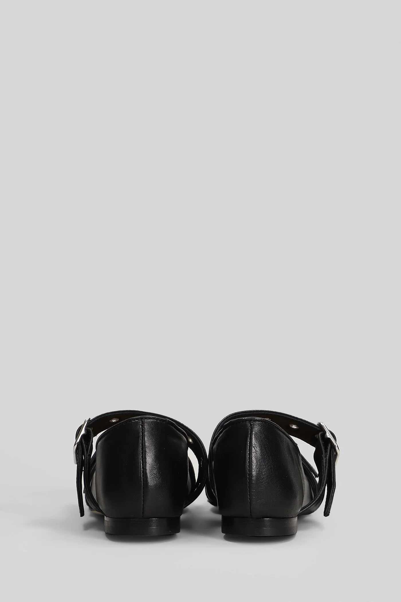 Ballet flats in black leather - Image 4