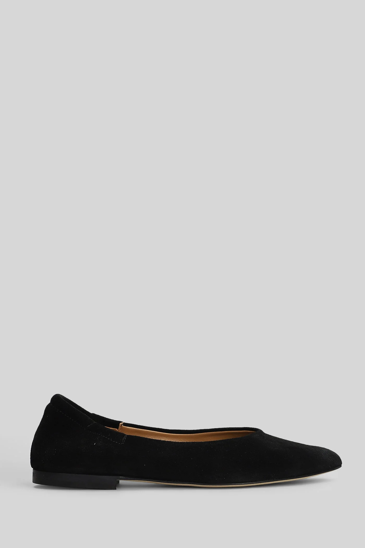 Ballet flats in black suede