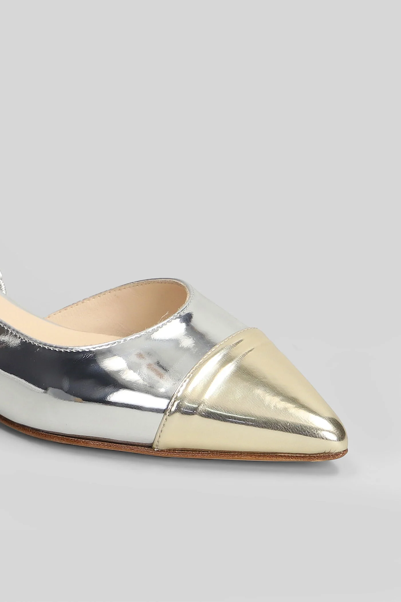 Ballet flats in silver leather - Image 5