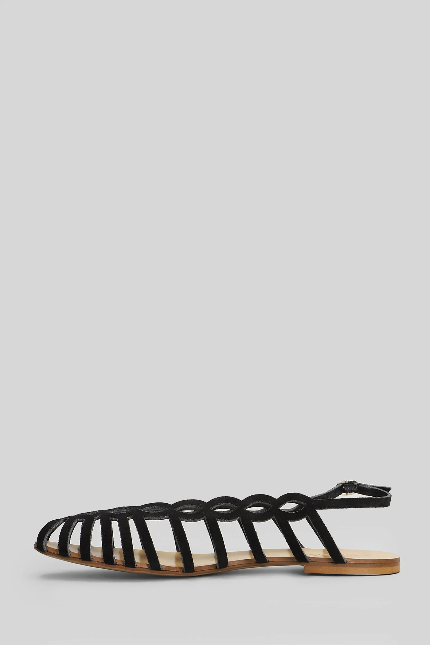 Flat sandal-slipper in black suede - Image 3