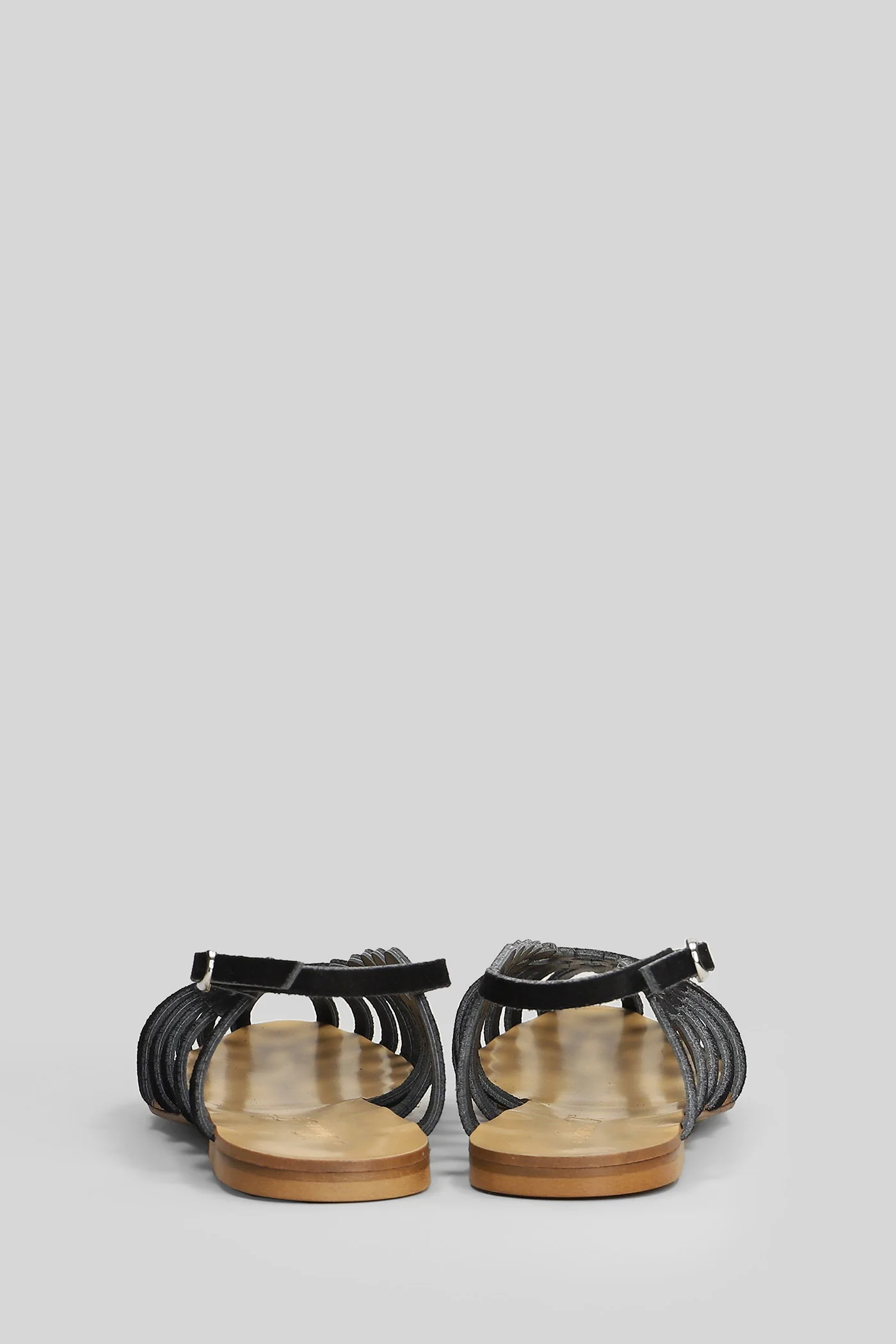 Flat sandal-slipper in black suede - Image 4