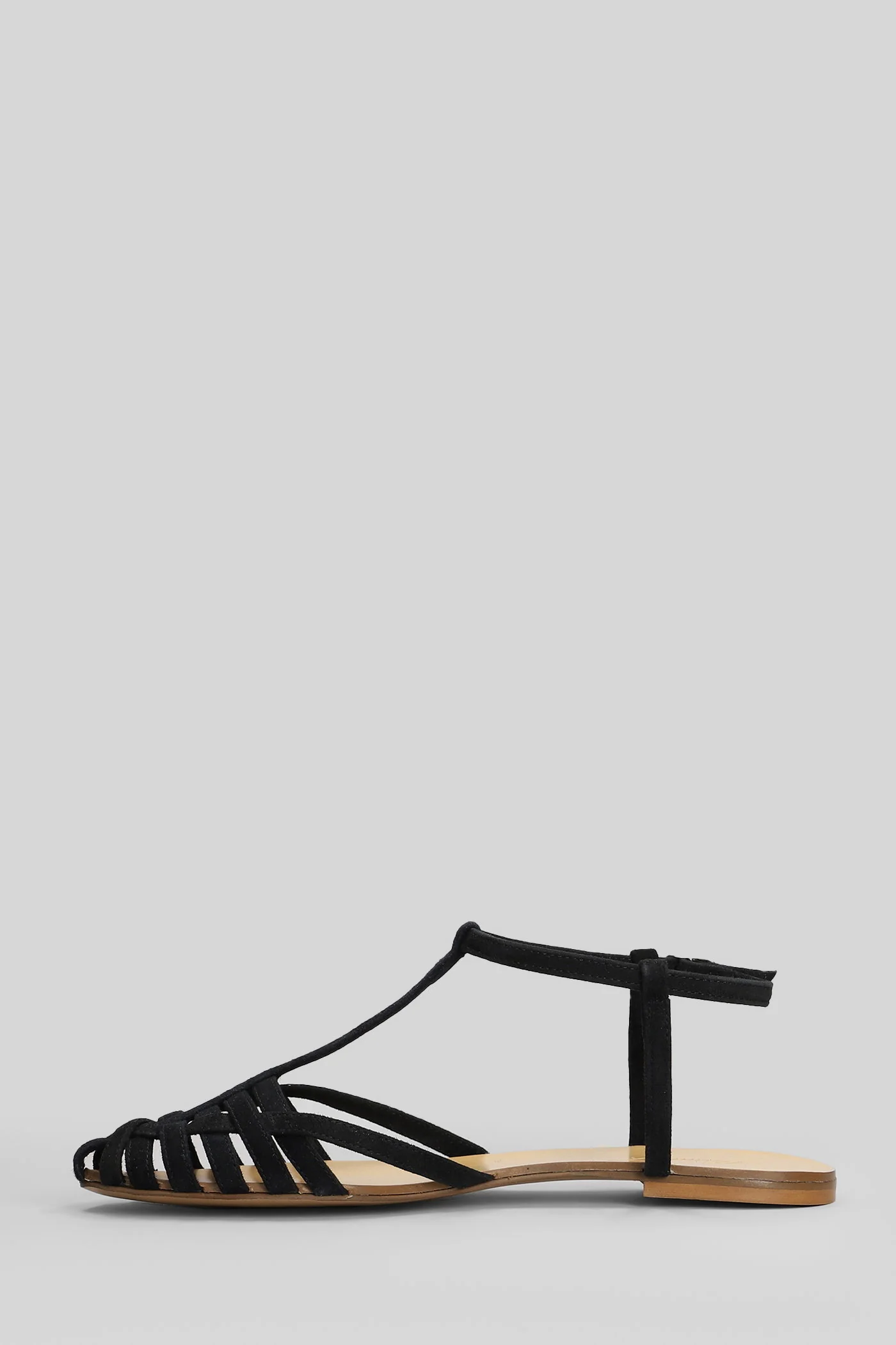 Flat sandal-slipper in black suede - Image 3