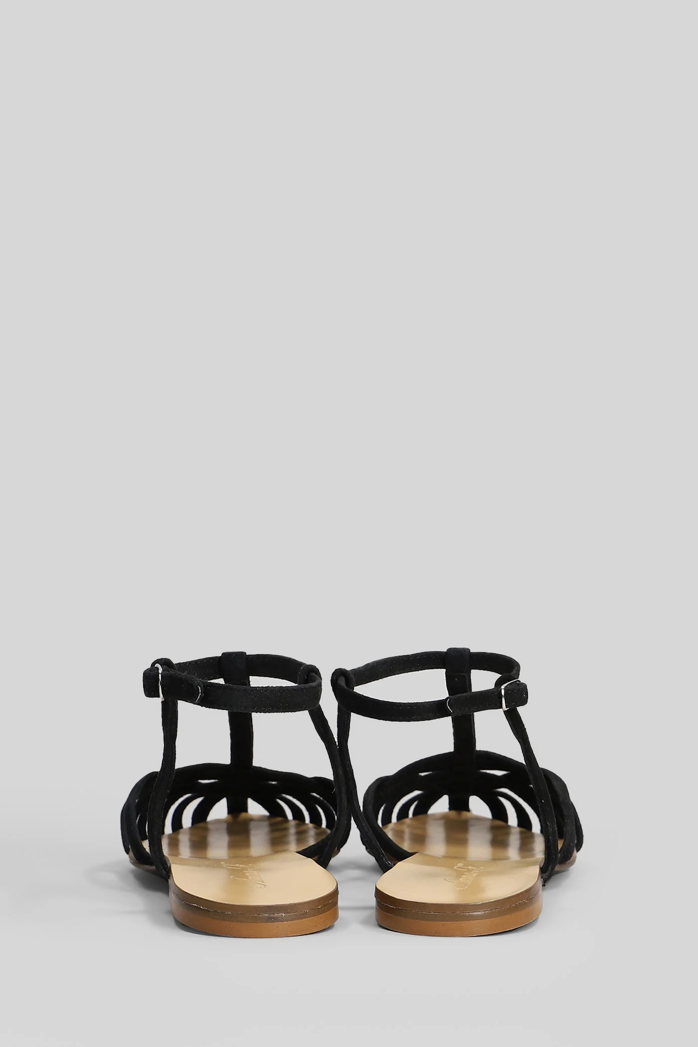 Flat sandal-slipper in black suede - Image 4