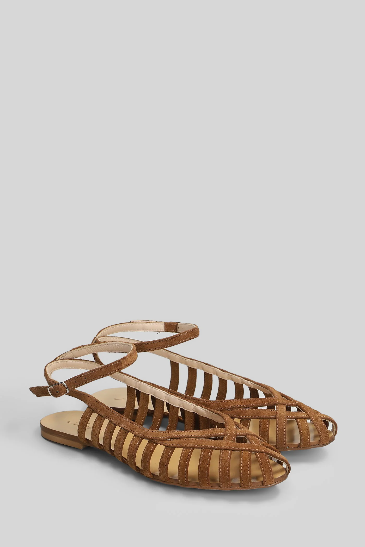 Flat sandal-slipper in brown suede - Image 2