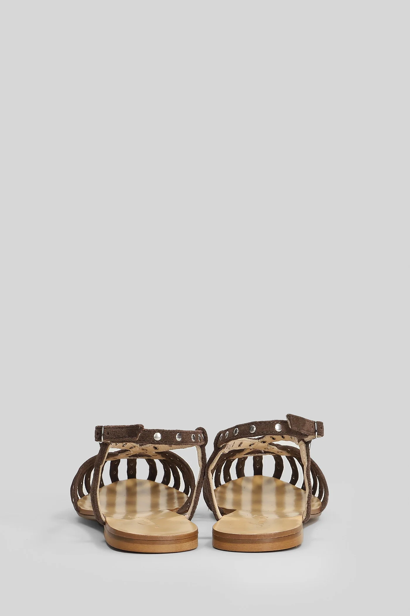Flat sandal-slipper in brown suede - Image 4