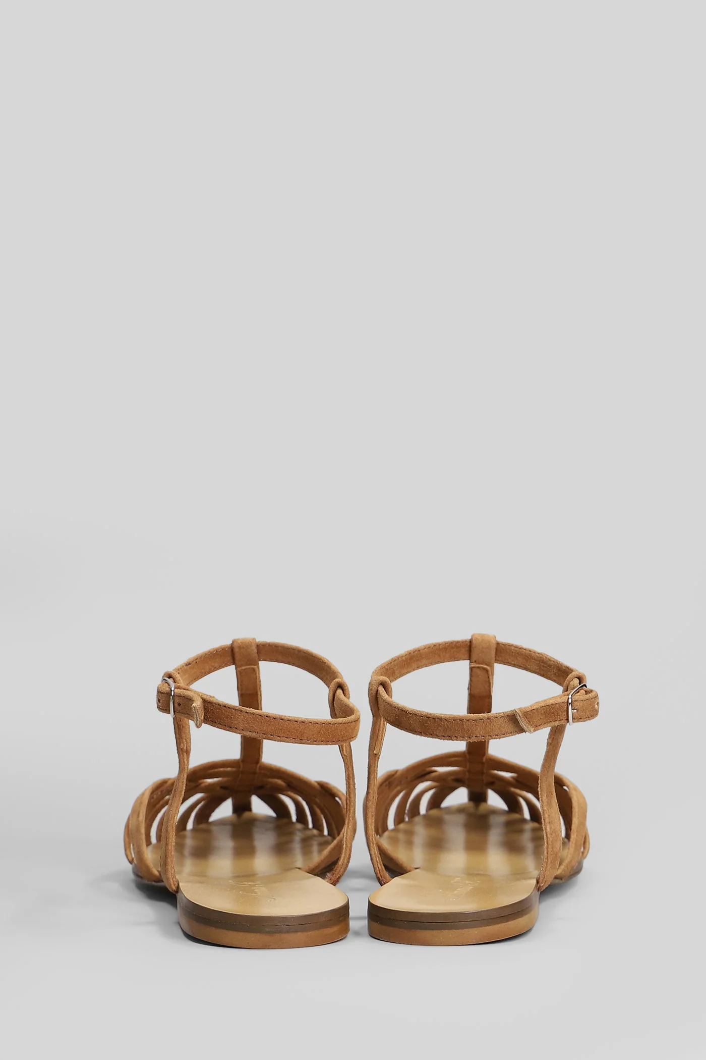 Flat sandal-slipper in brown suede - Image 4
