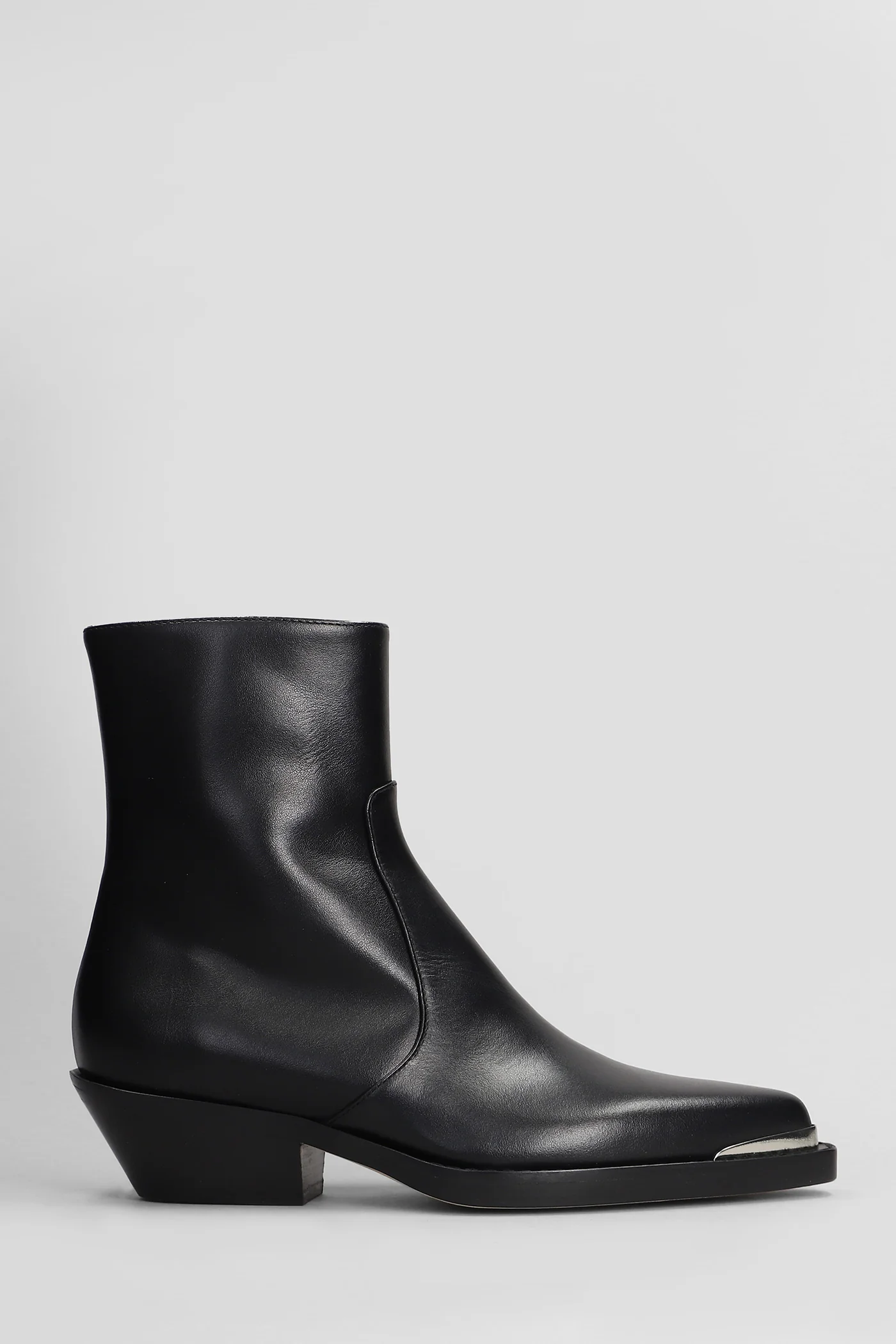 High heels Ankle boots in black leather