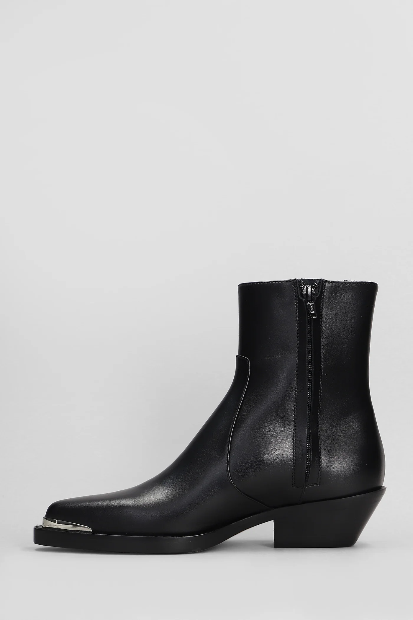 High heels Ankle boots in black leather - Image 3