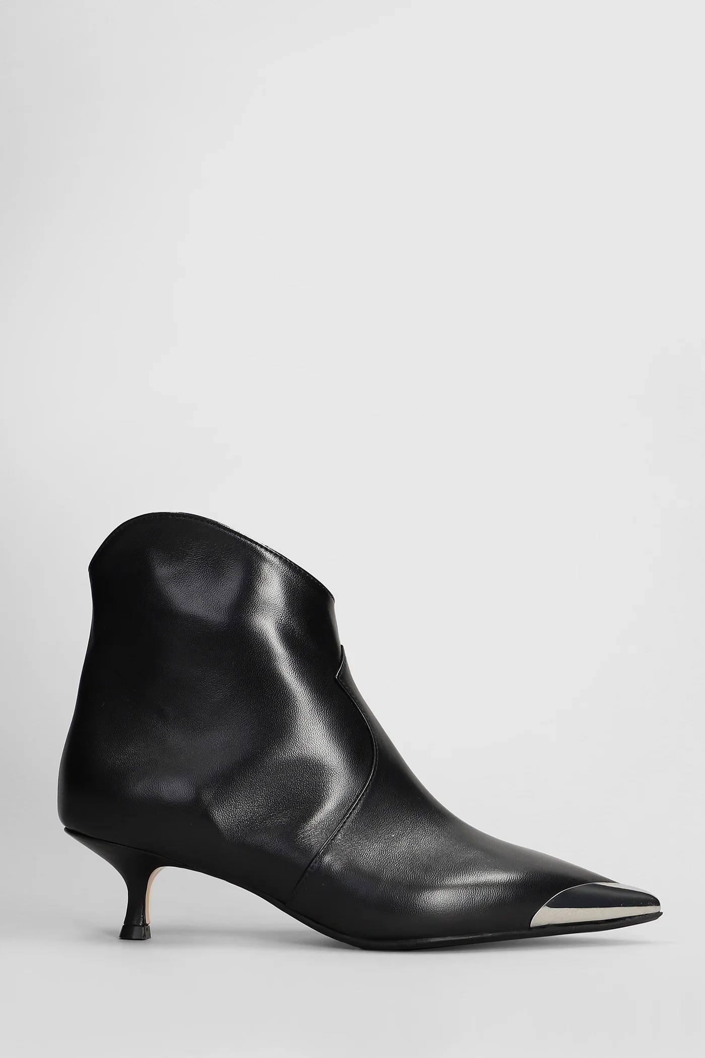 High heels Ankle boots in black leather