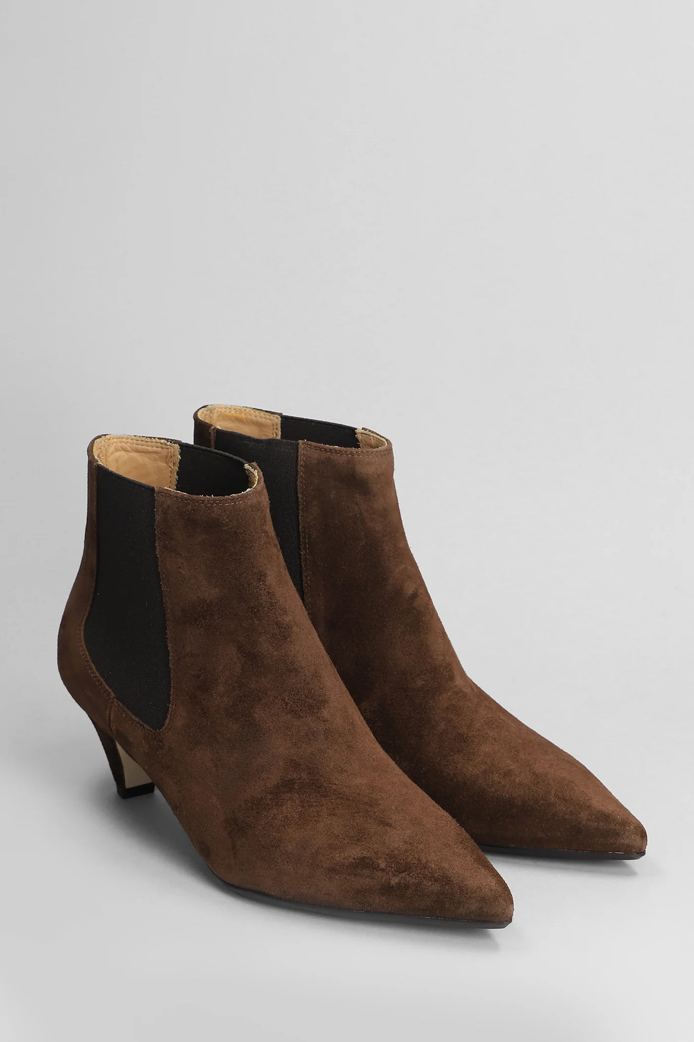 High heels Ankle boots in brown suede - Image 2