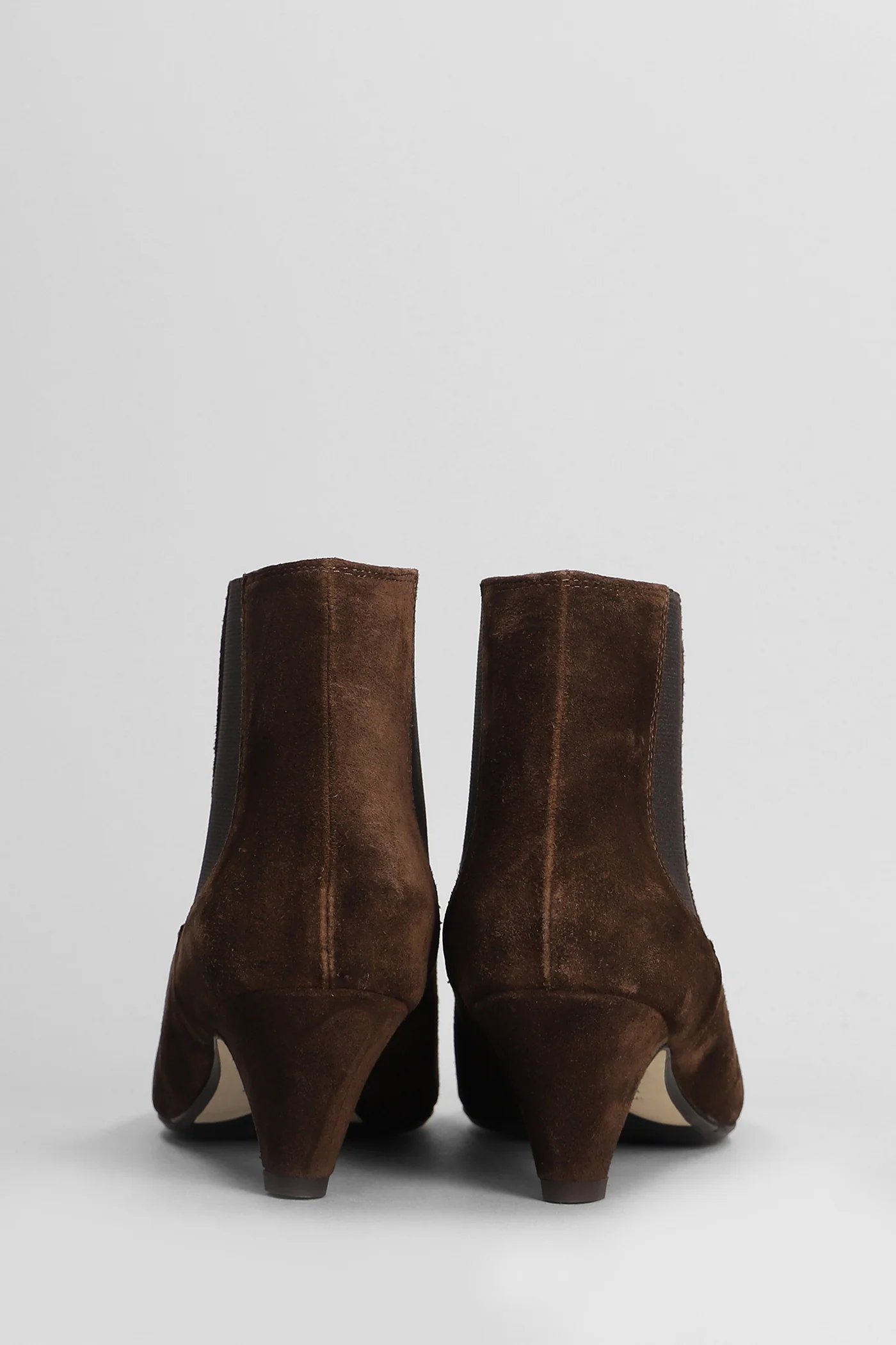 High heels Ankle boots in brown suede - Image 4