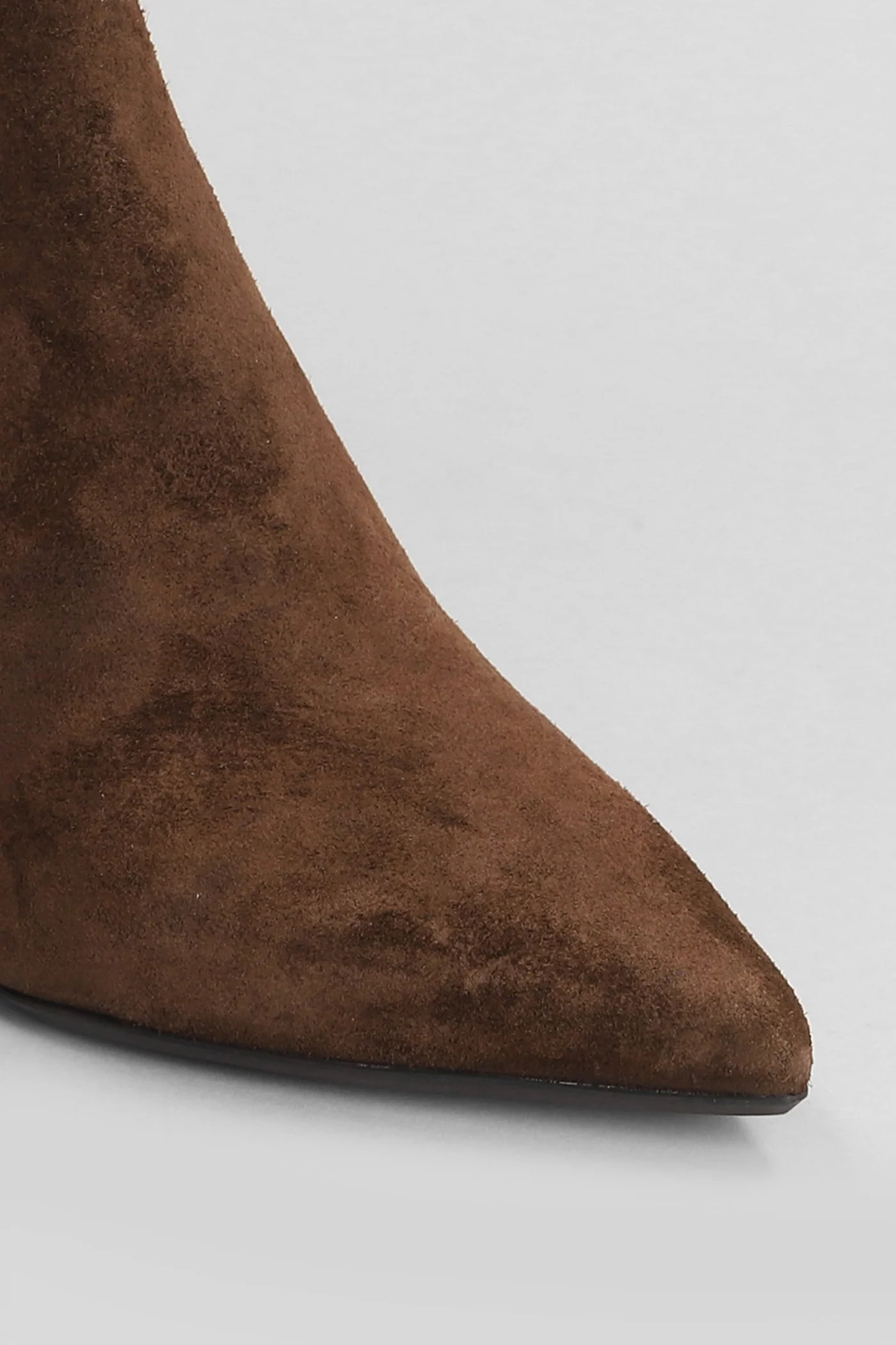 High heels Ankle boots in brown suede - Image 5
