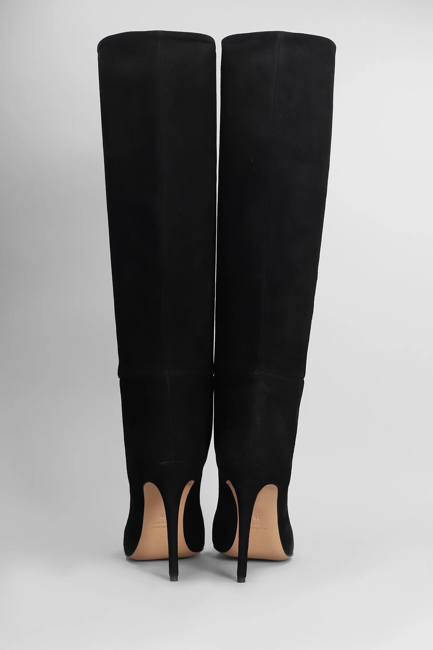 High heels boots in black suede - Image 4