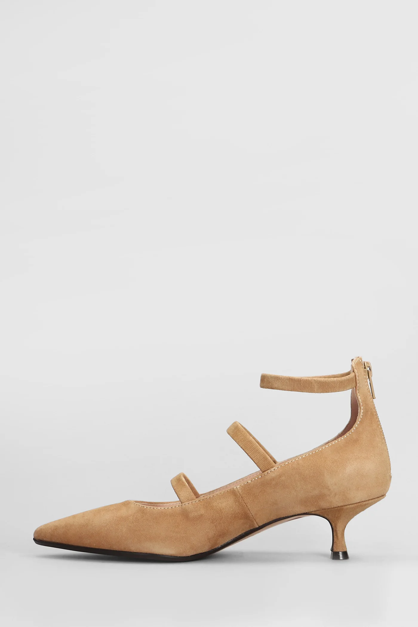 Pumps in Camel suede - Image 3