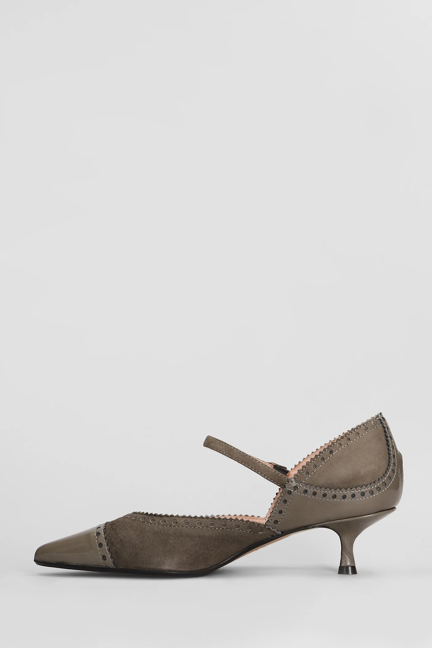 Pumps in taupe suede - Image 3