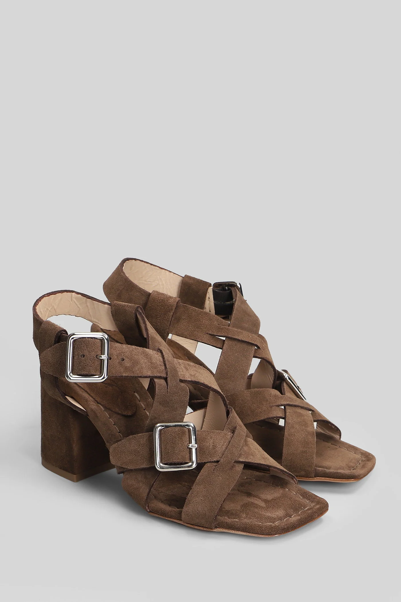 Sandals in brown suede - Image 2