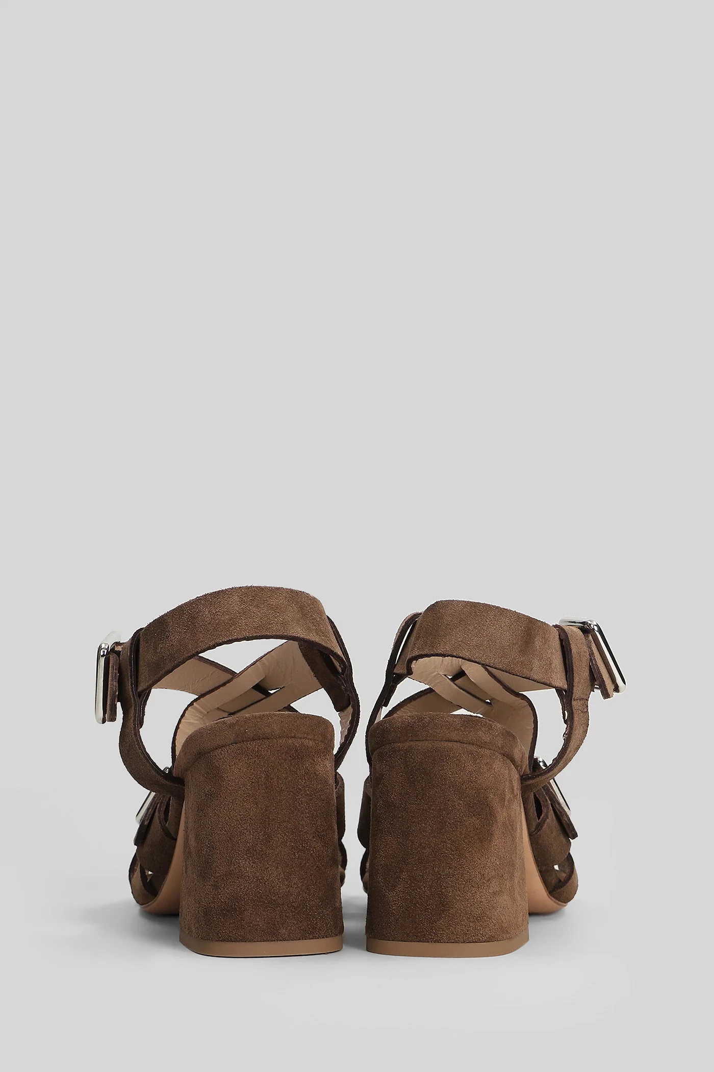 Sandals in brown suede - Image 4