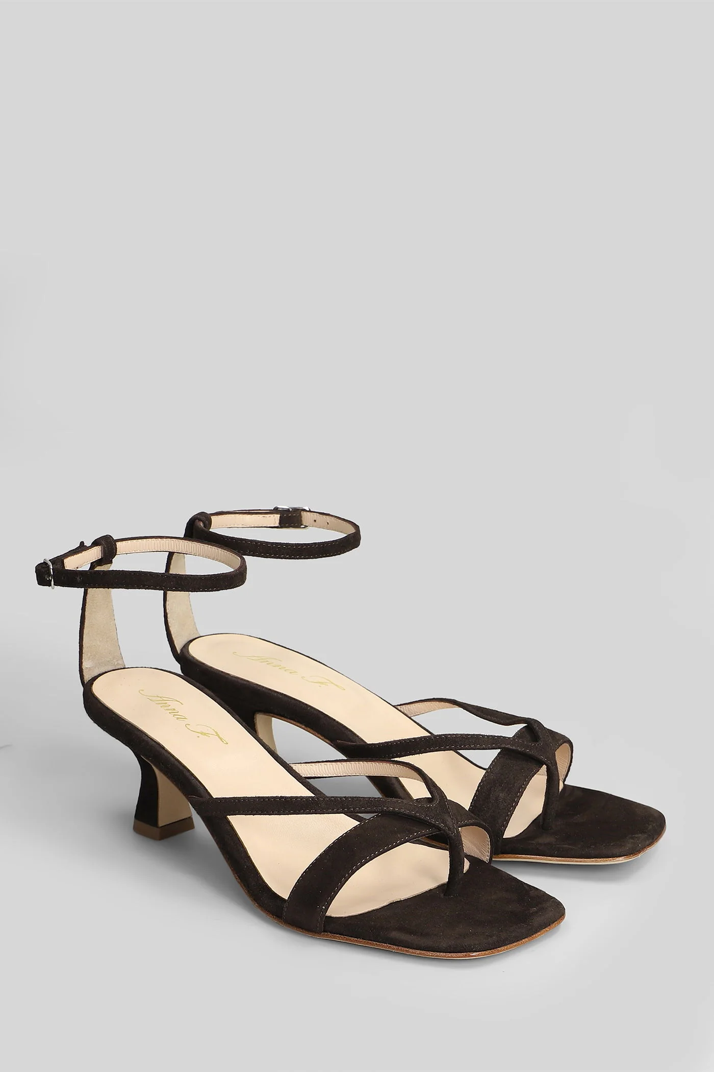 Sandals in dark brown suede - Image 2
