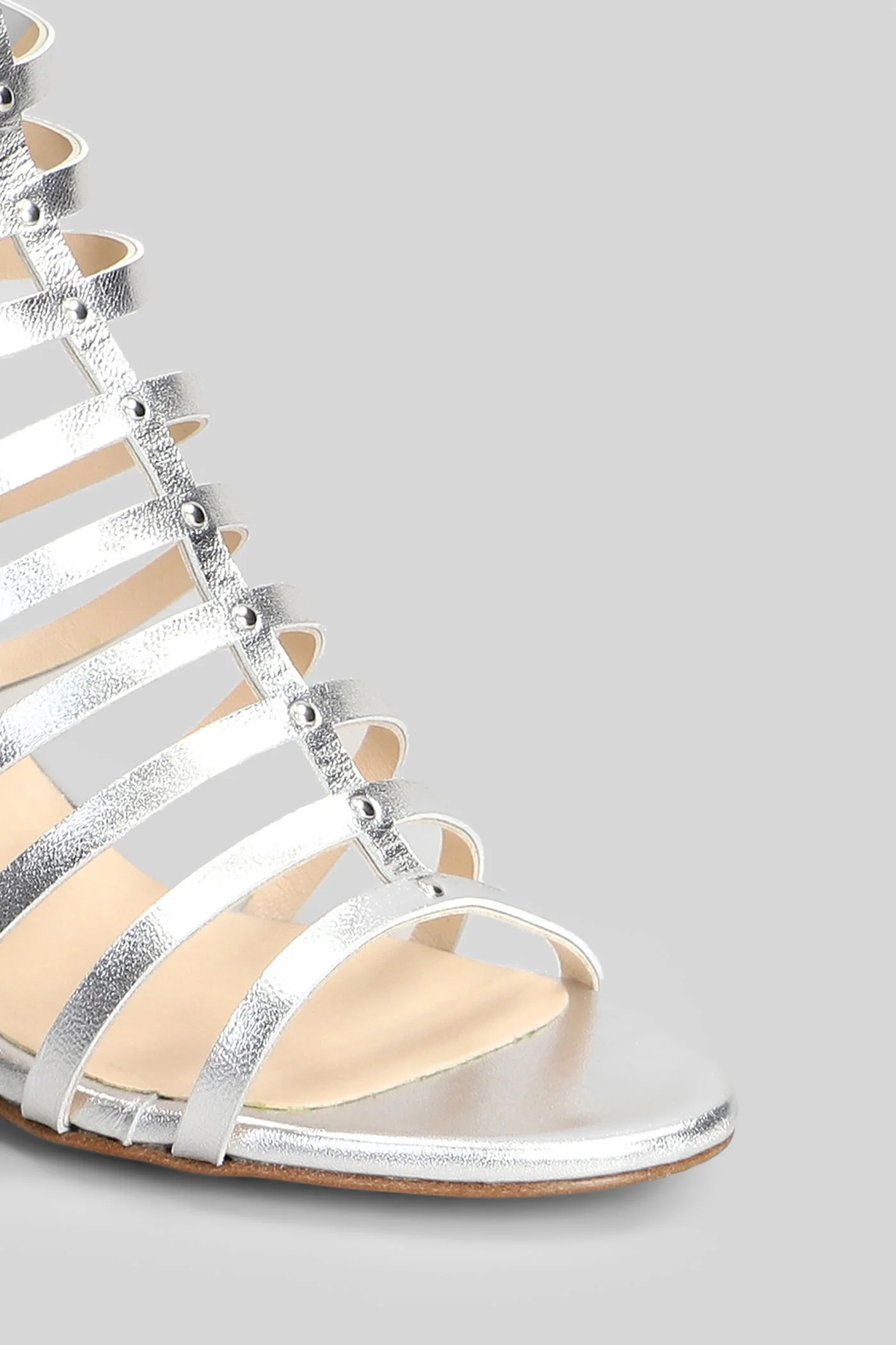 Sandals in silver leather - Image 5