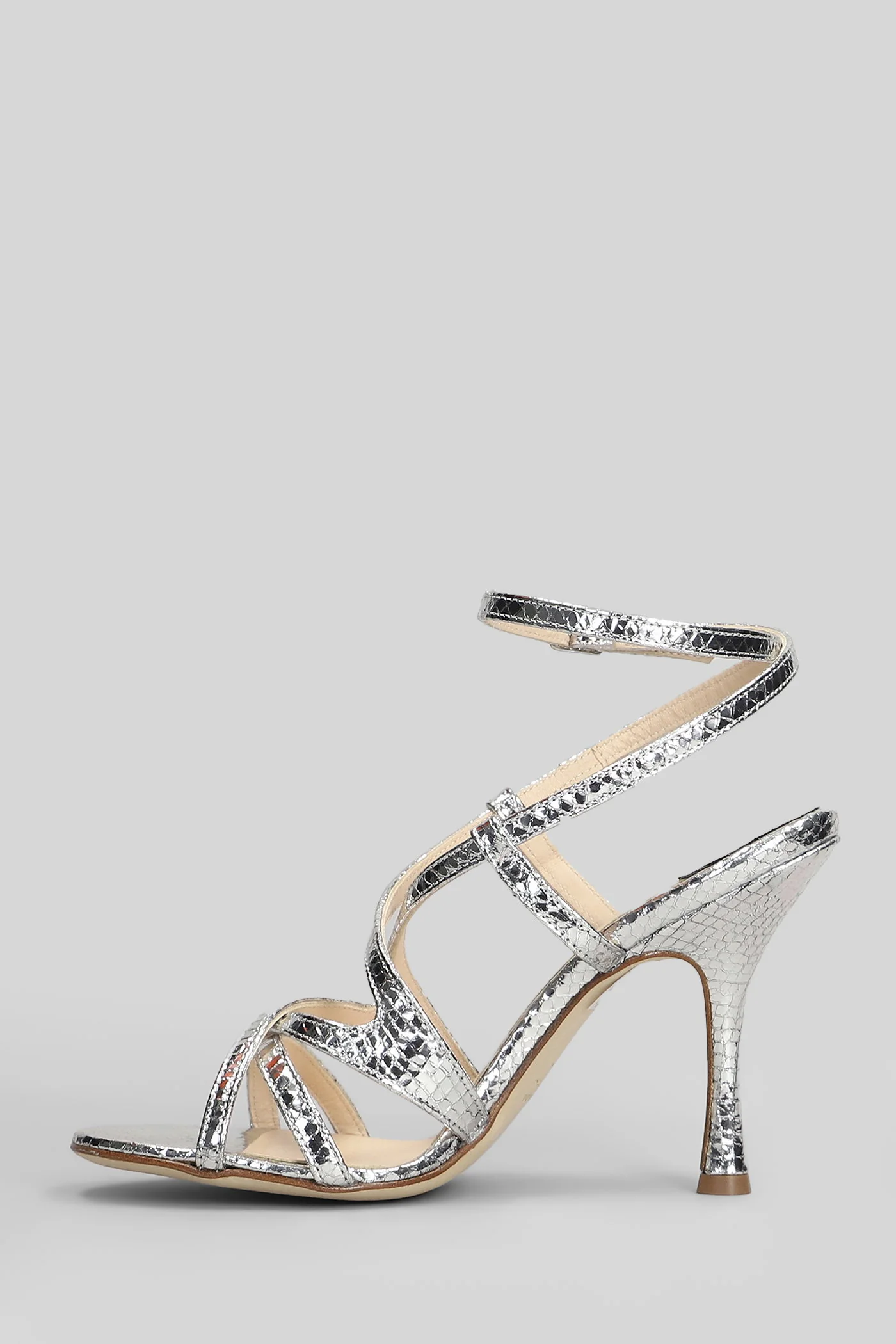 Sandals in silver leather - Image 3