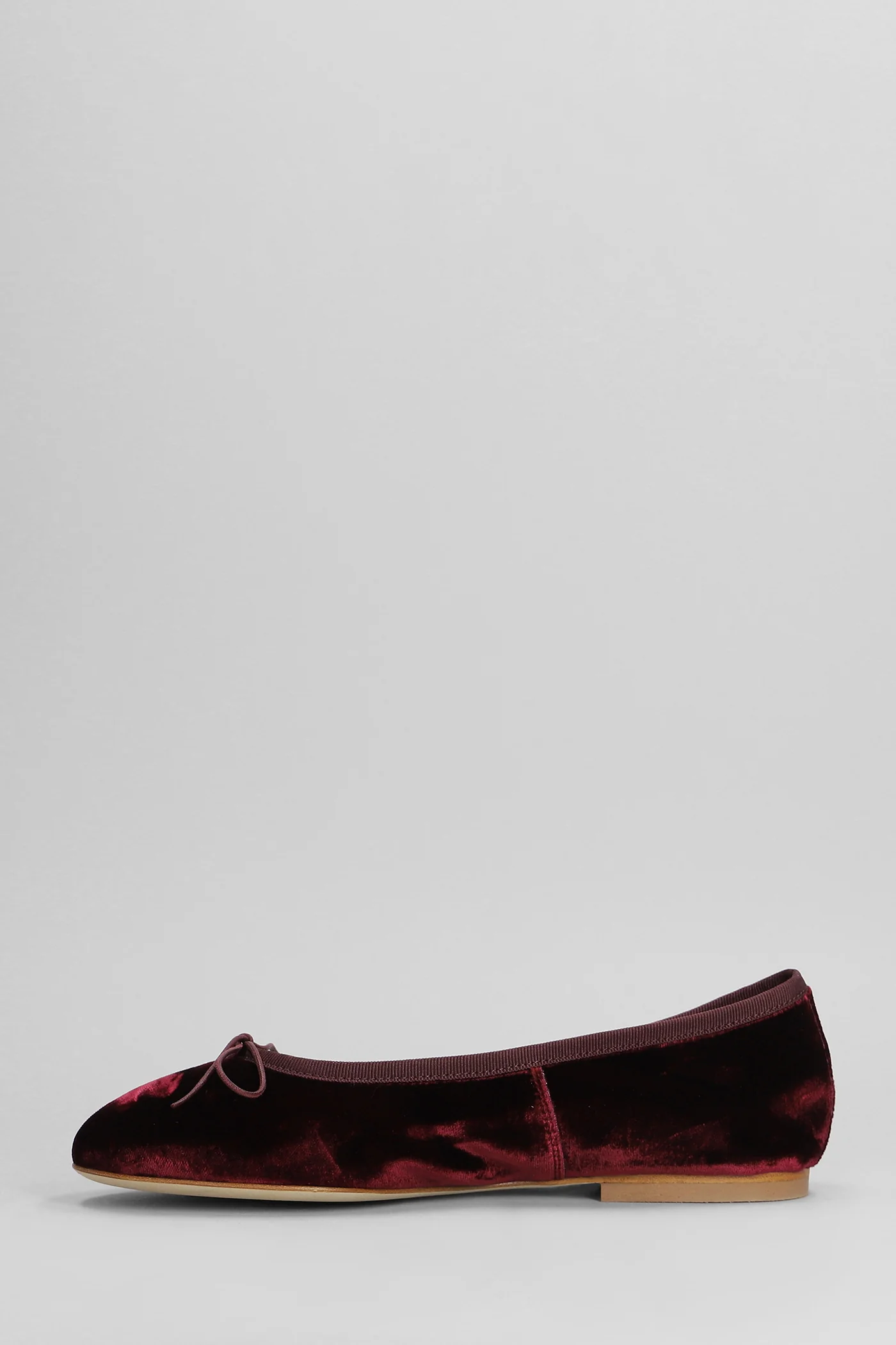 Ballet flats in bordeaux velvet - Image 3