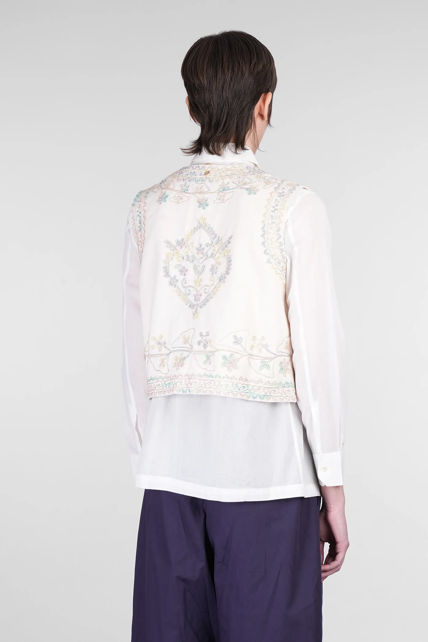 Alex Vest in beige cotton - Image 3