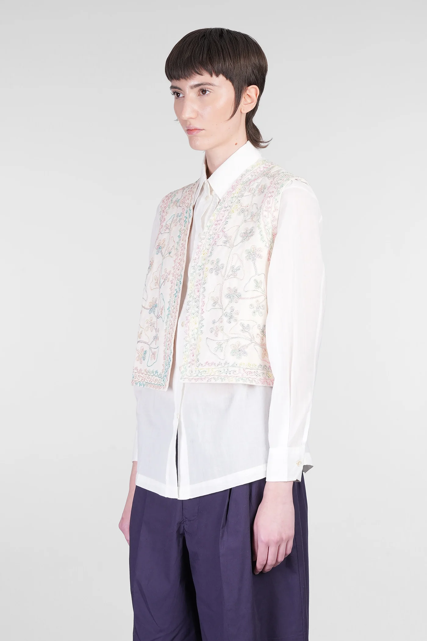 Alex Vest in beige cotton - Image 4