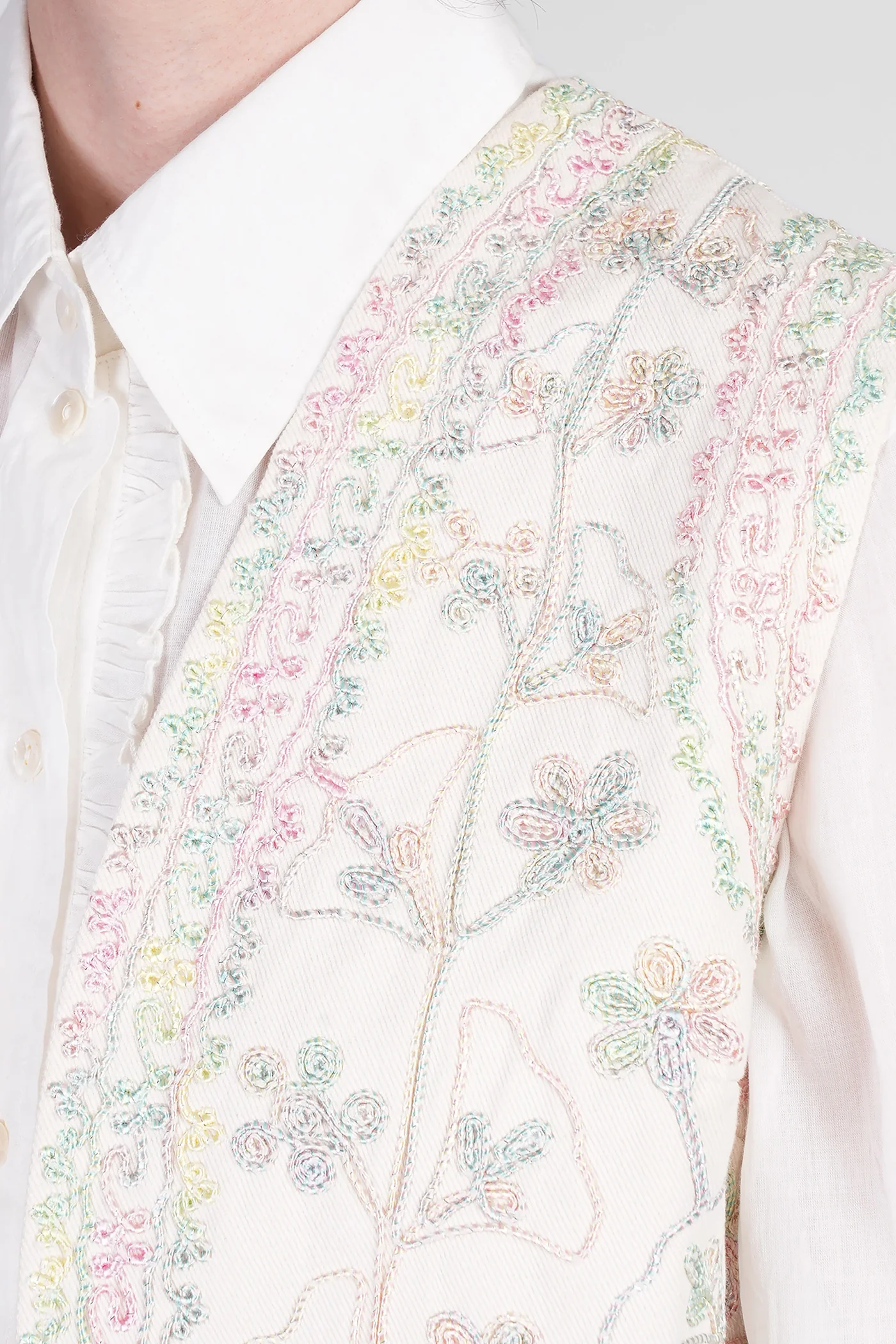 Alex Vest in beige cotton - Image 5