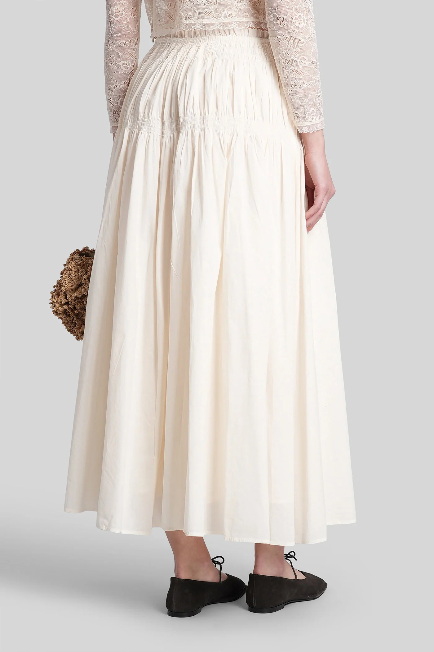 Caroline Skirt in white cotton - Image 3