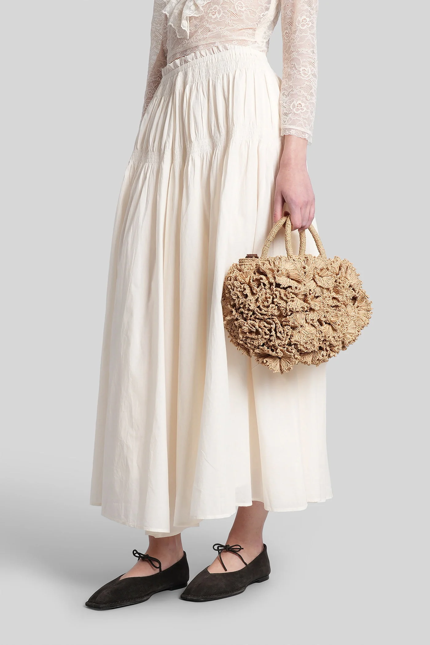 Caroline Skirt in white cotton - Image 4