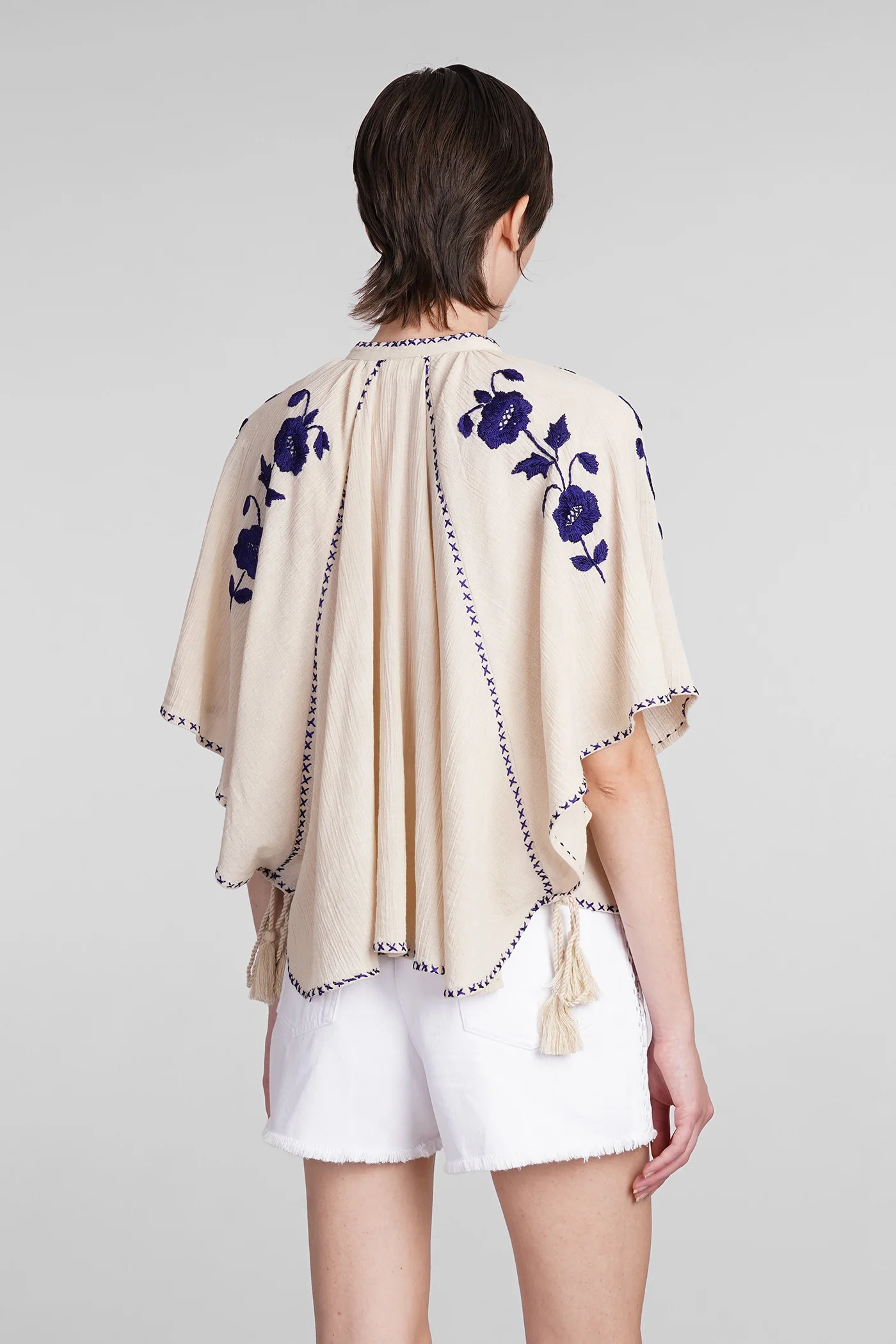 Ila Topwear in beige cotton - Image 3