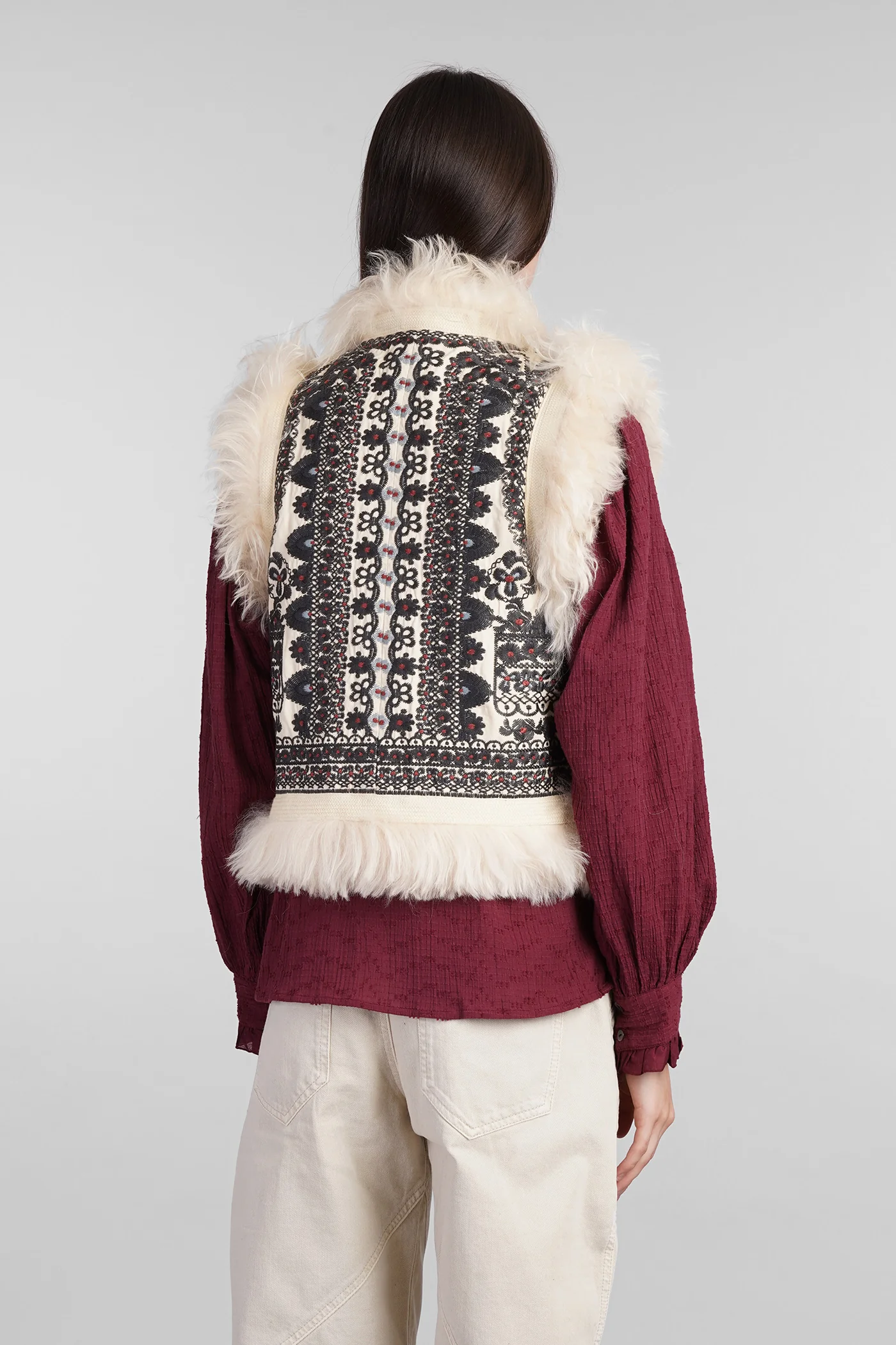 Sandor Vest in beige cotton - Image 3