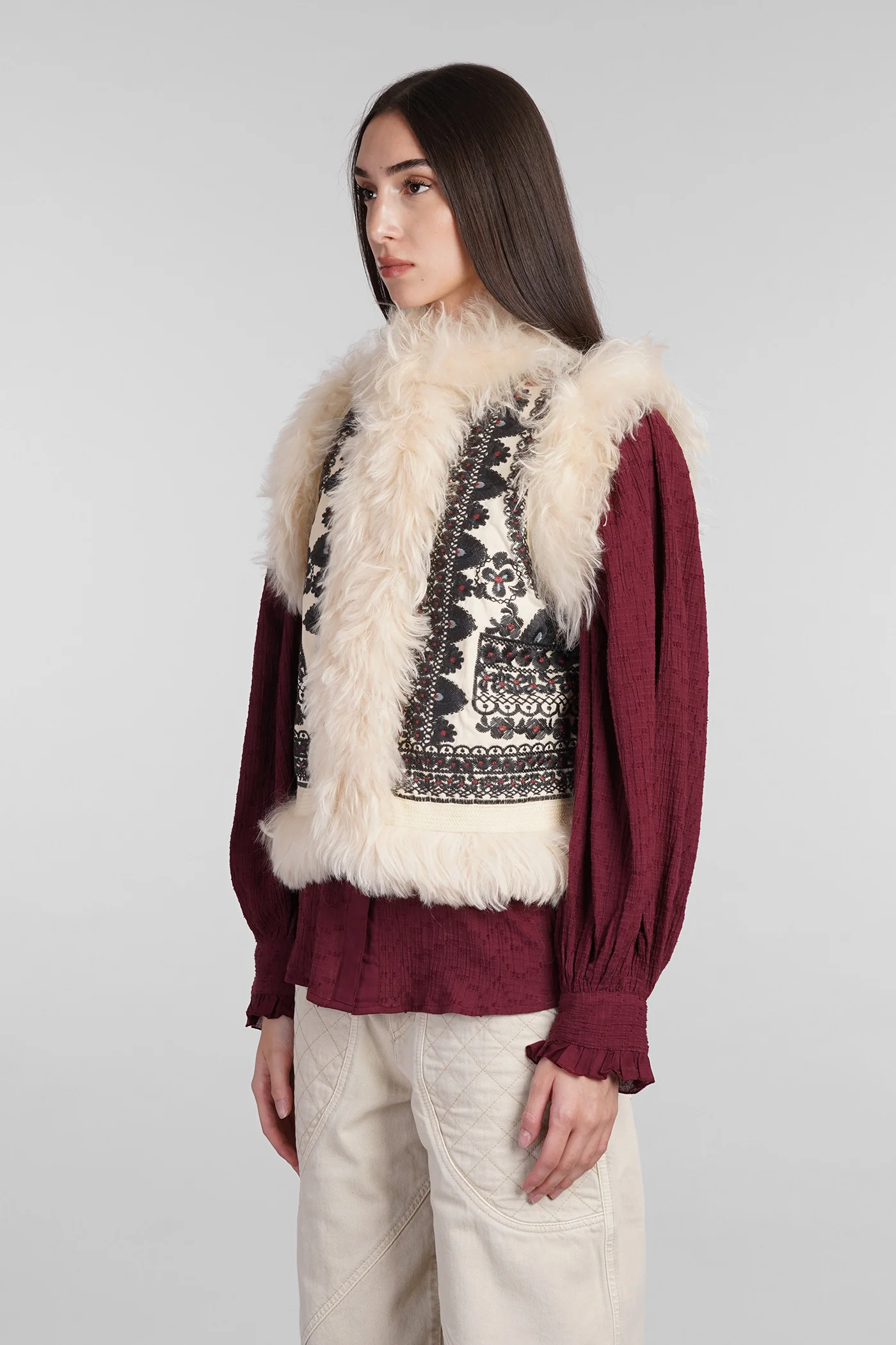 Sandor Vest in beige cotton - Image 4