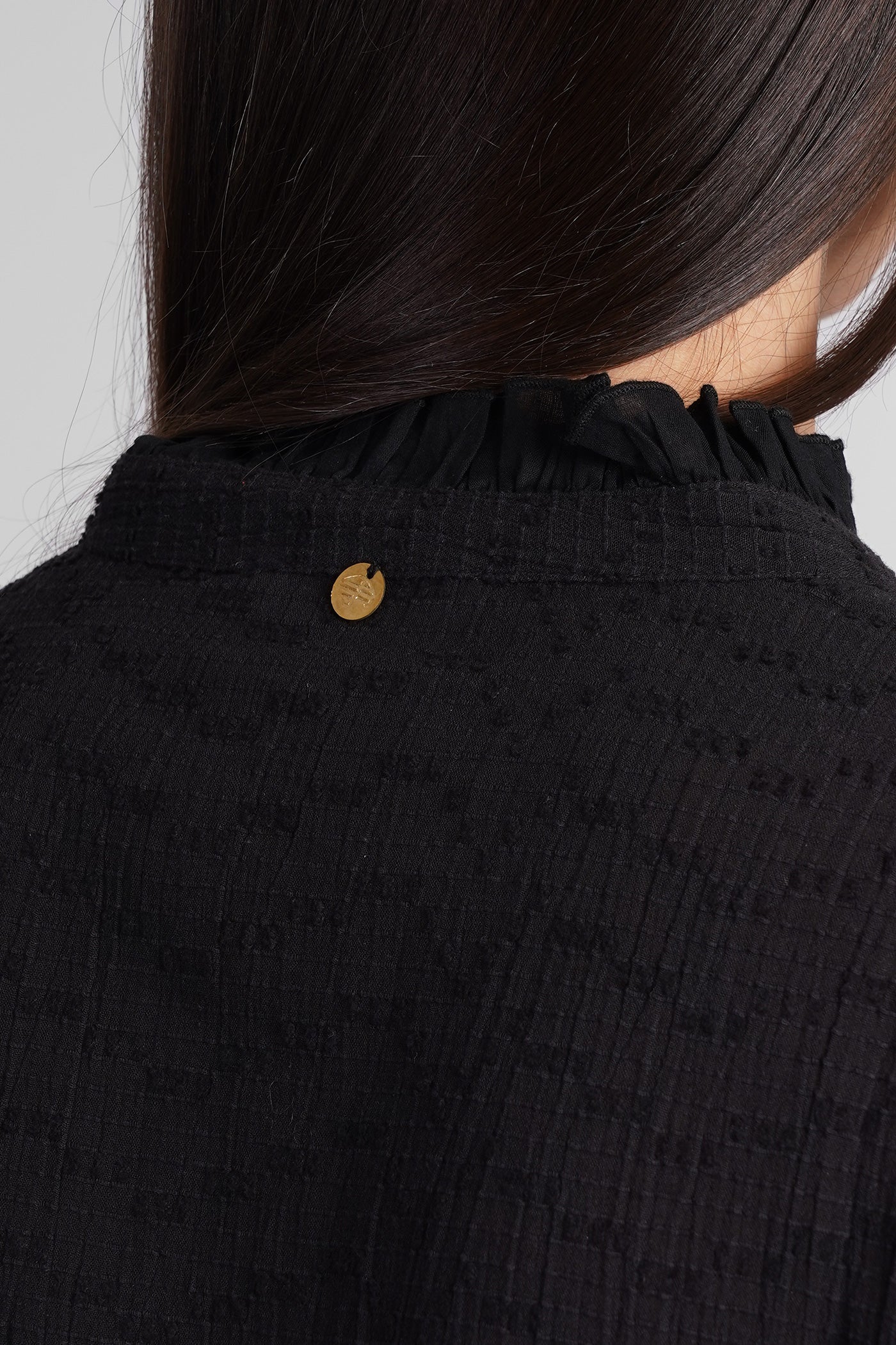 Yvette Shirt in black cotton - Image 5