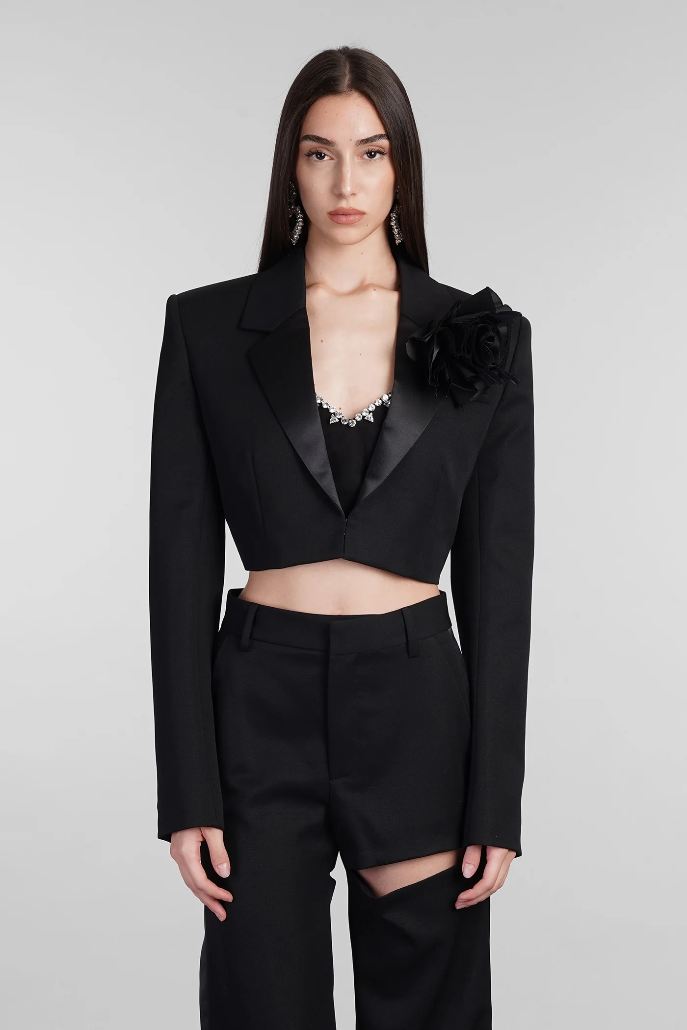 Blazer in black wool