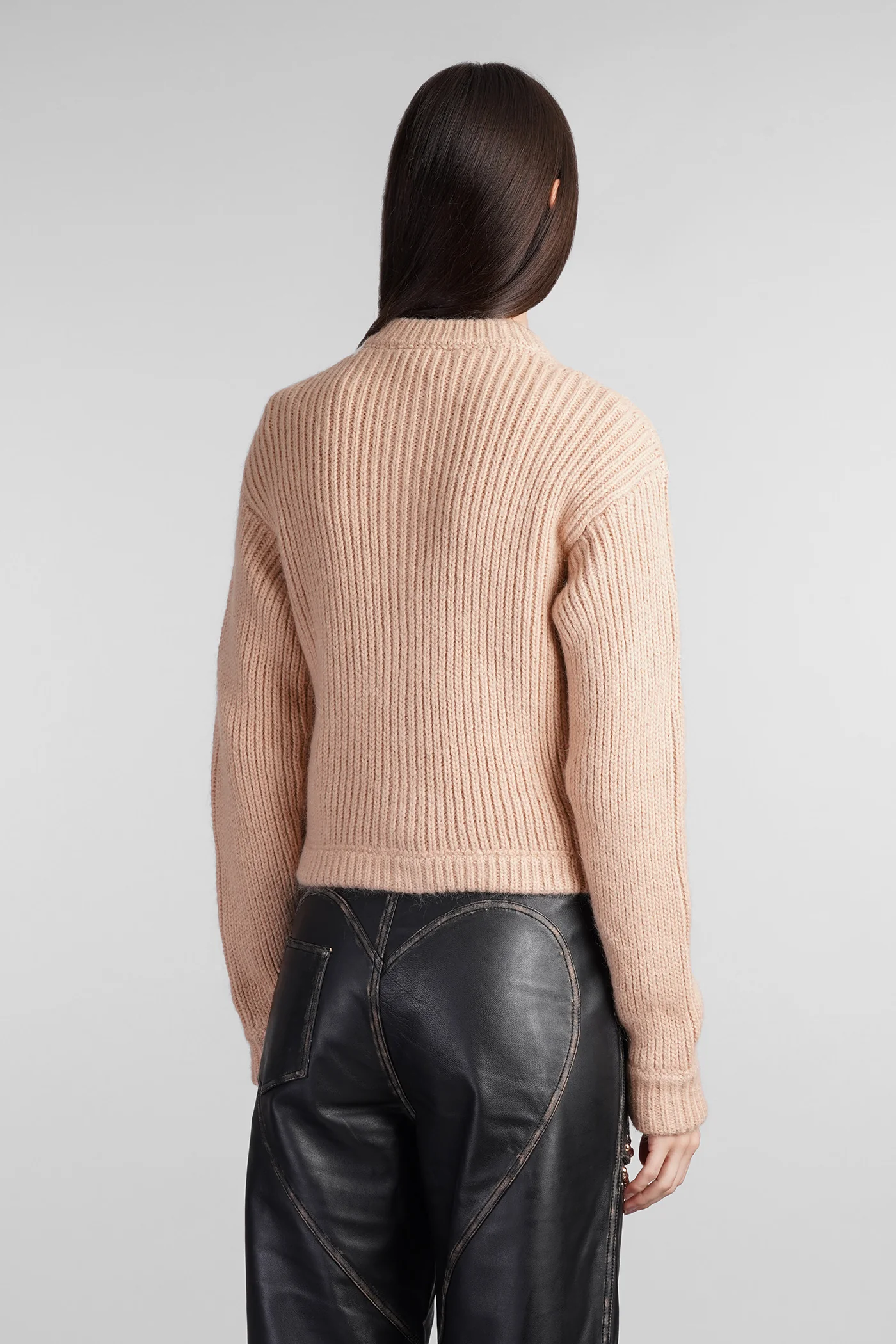 Cardigan in beige acrylic - Image 3