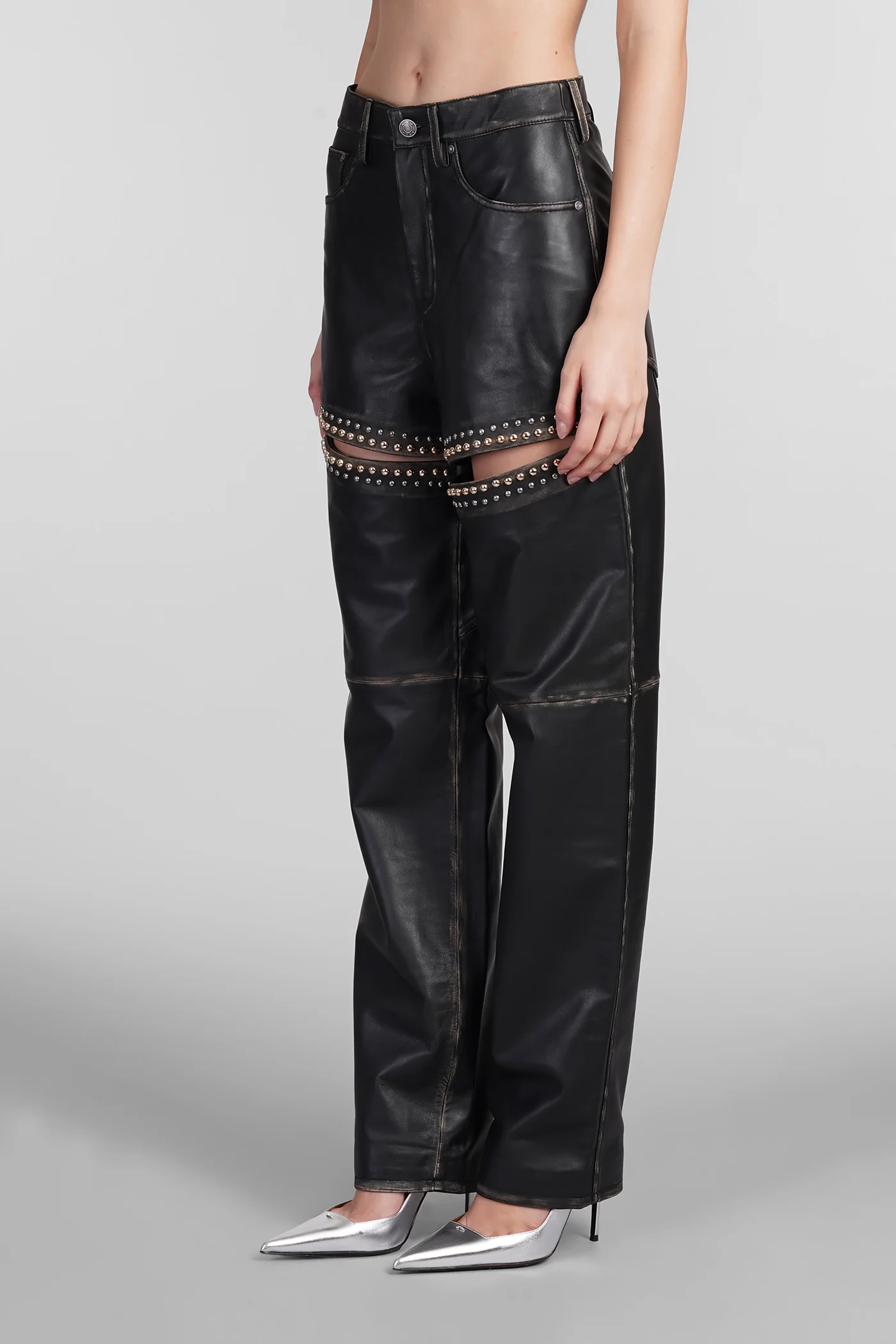 Pants in black leather - Image 4