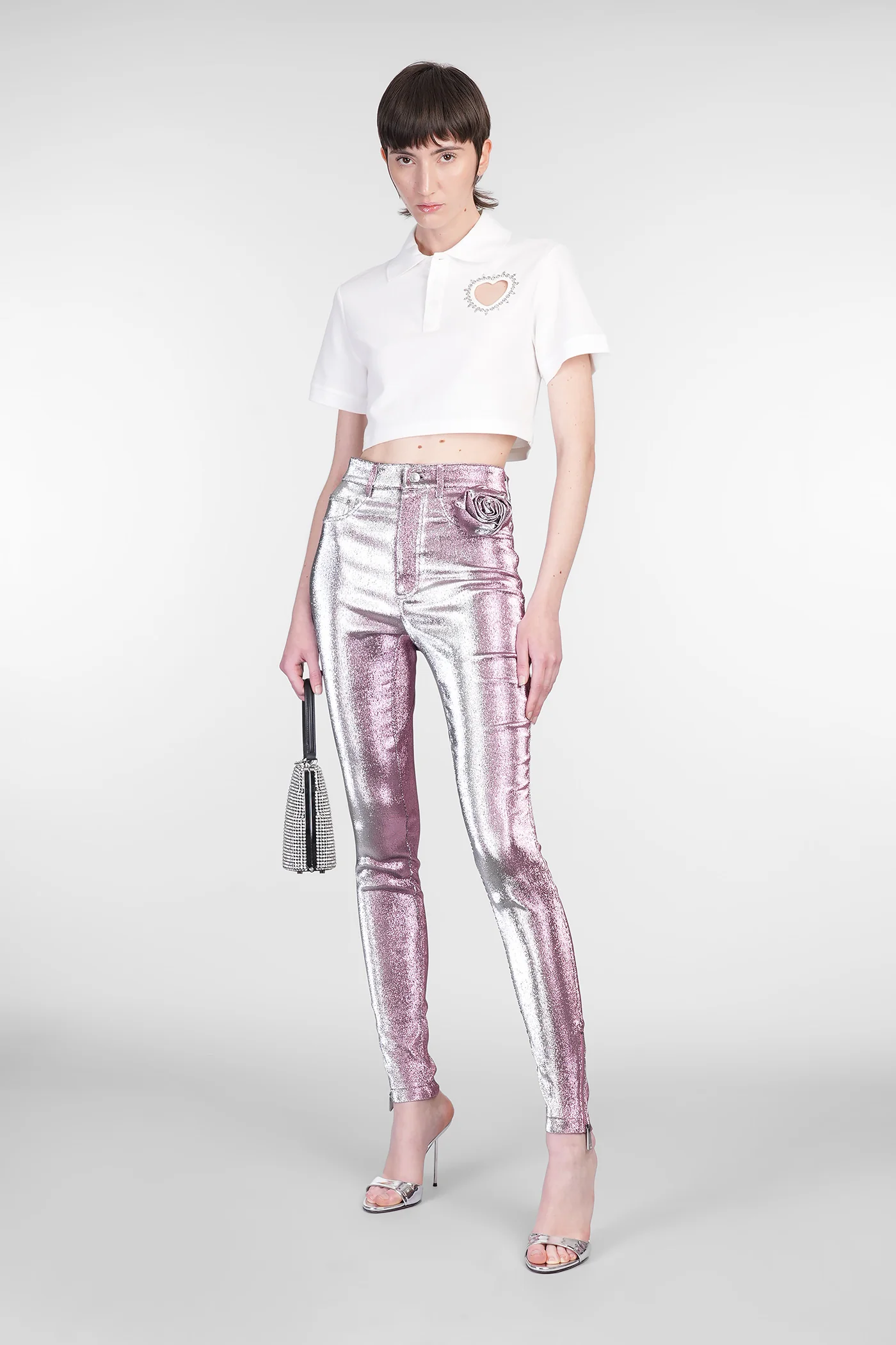 Polo in white cotton - Image 2