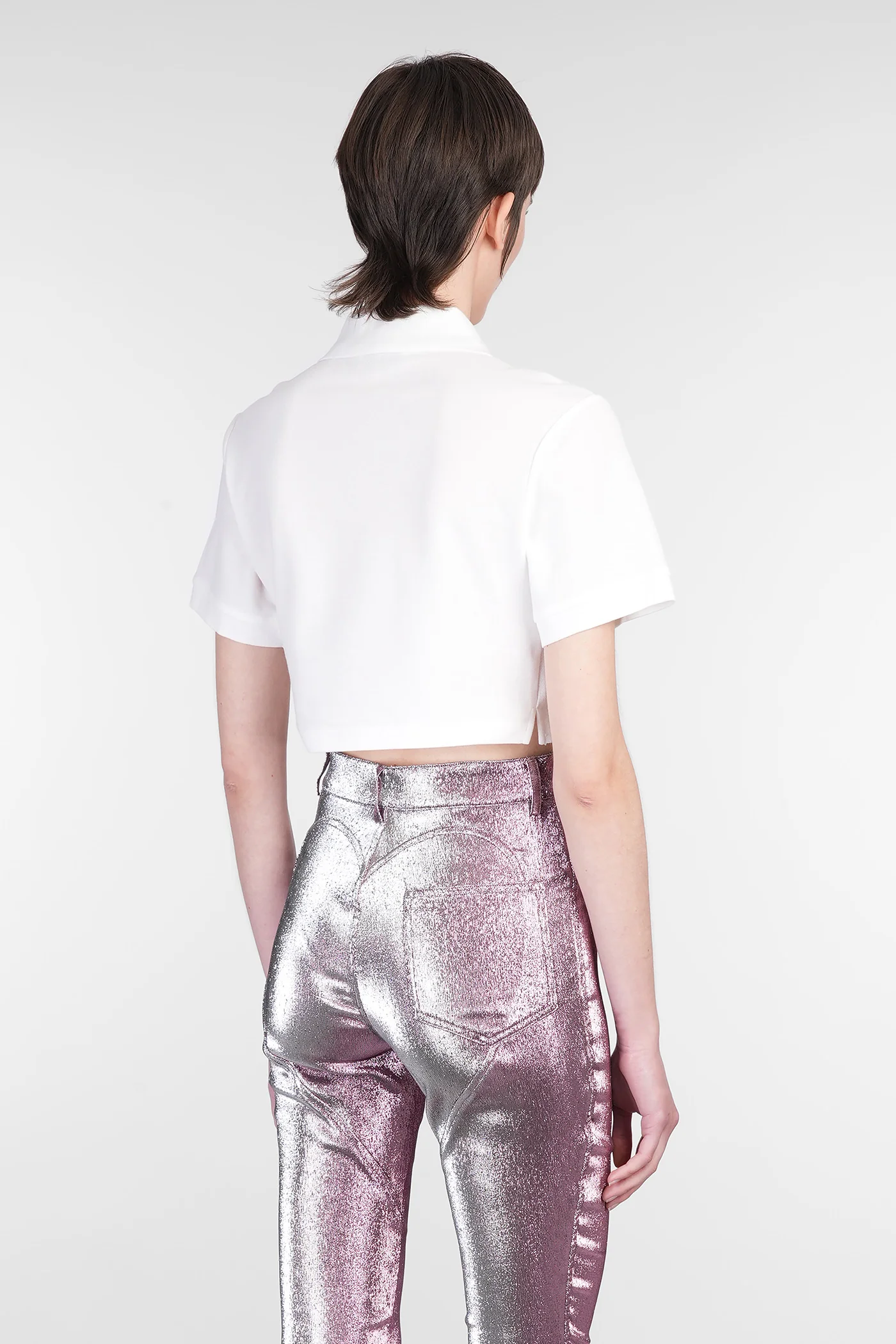 Polo in white cotton - Image 3