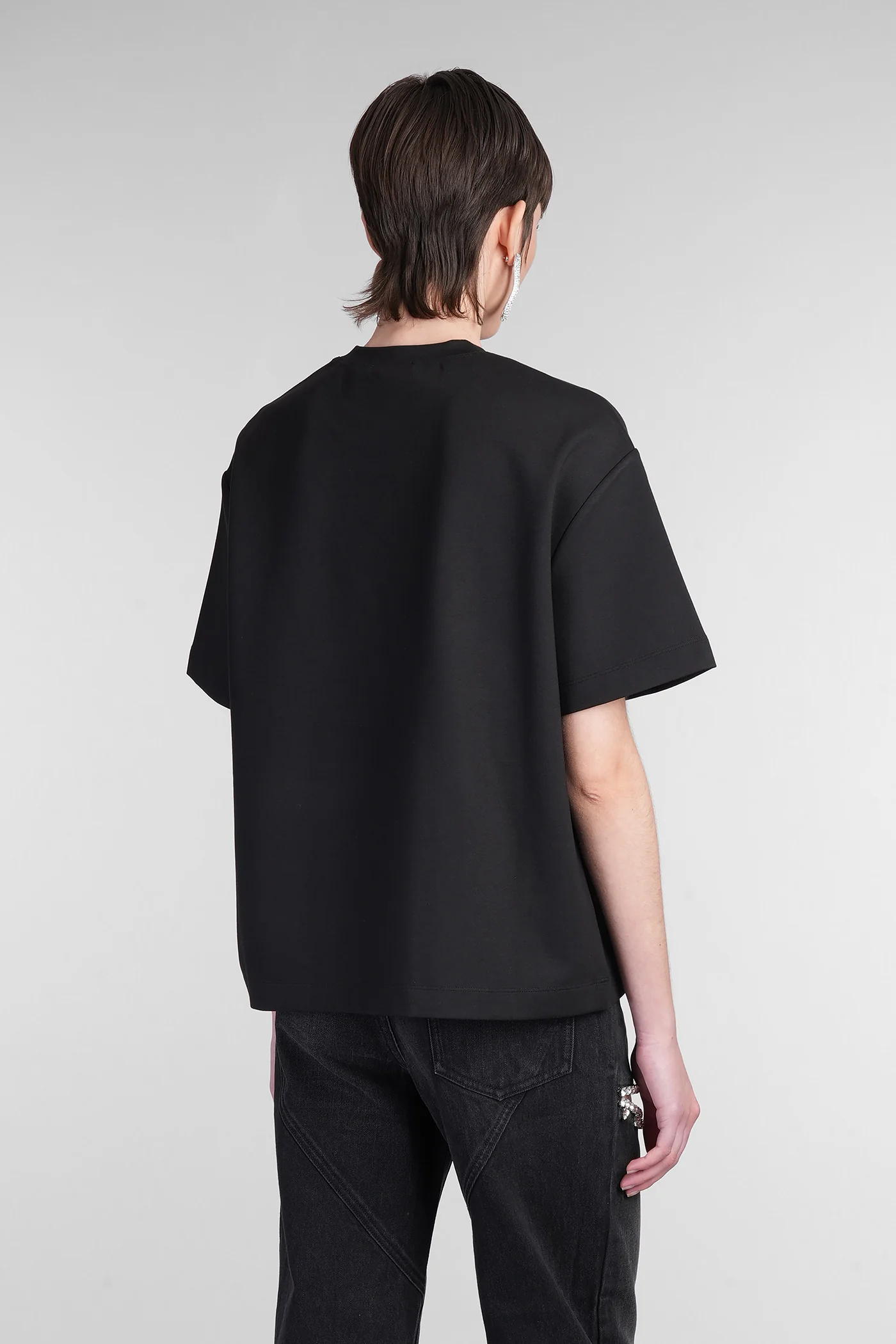 T-Shirt in black cotton - Image 3