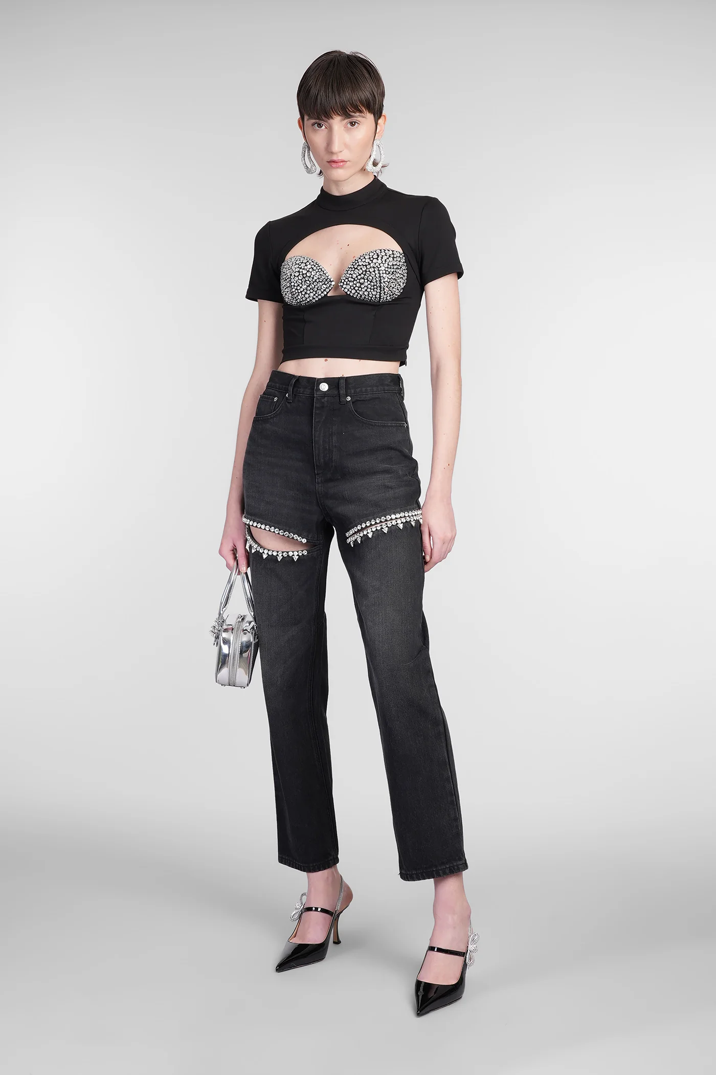 T-Shirt in black Rayon - Image 2