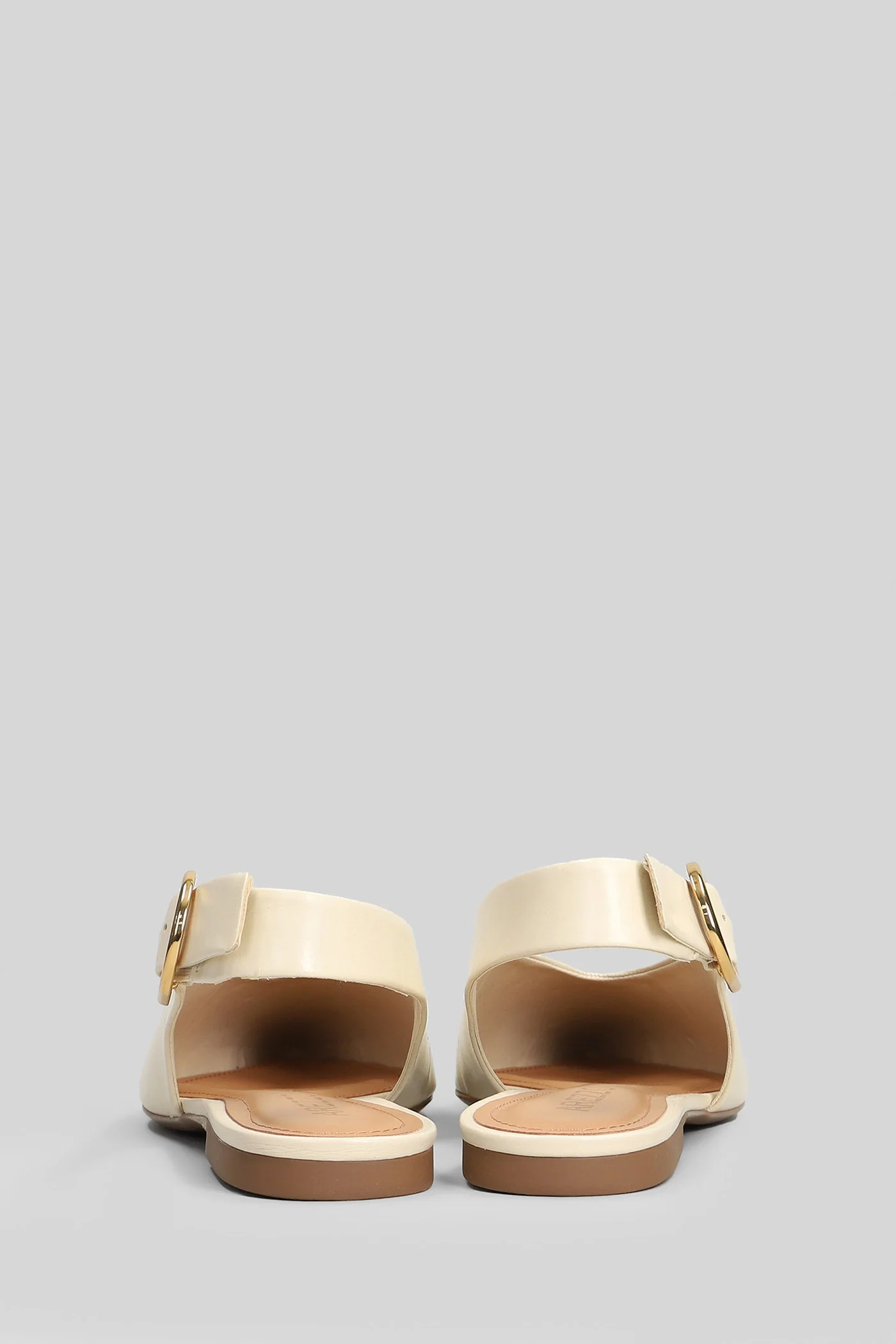 Ballet flats in white leather - Image 4