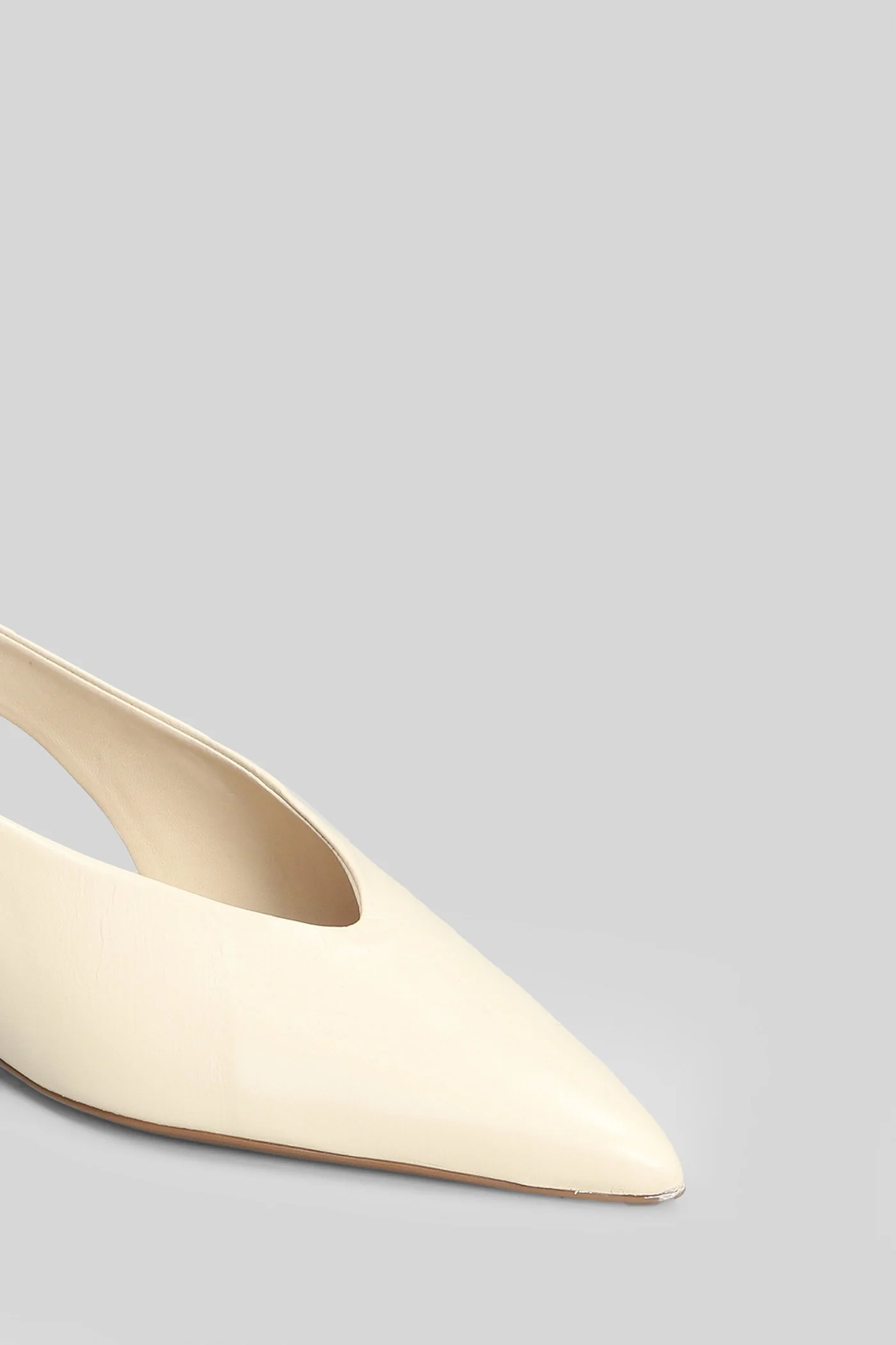 Ballet flats in white leather - Image 5