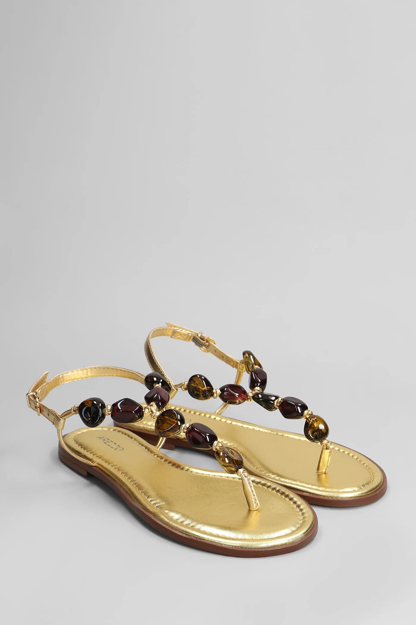 Flats in gold leather - Image 2