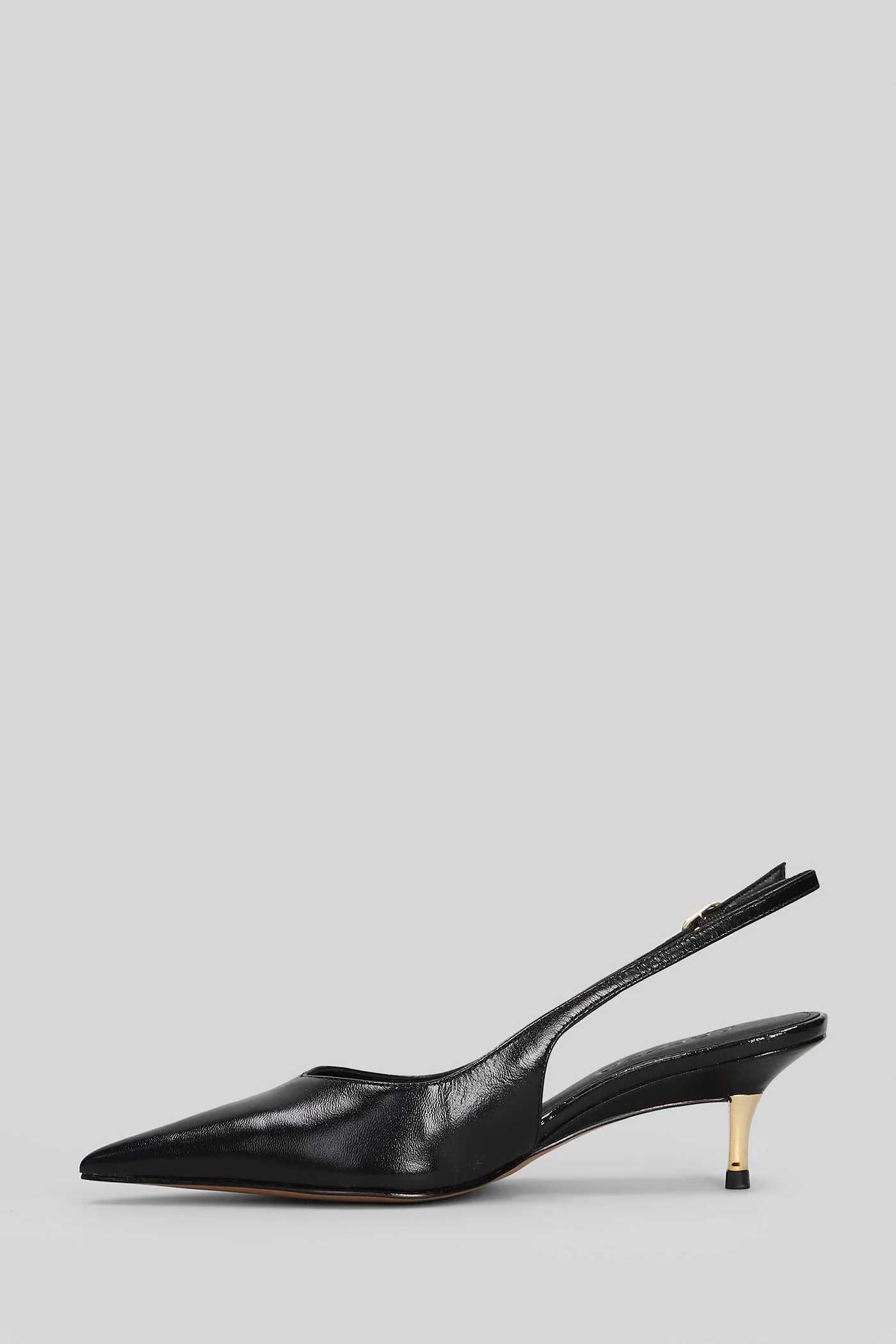 Pumps in black leather - Image 3