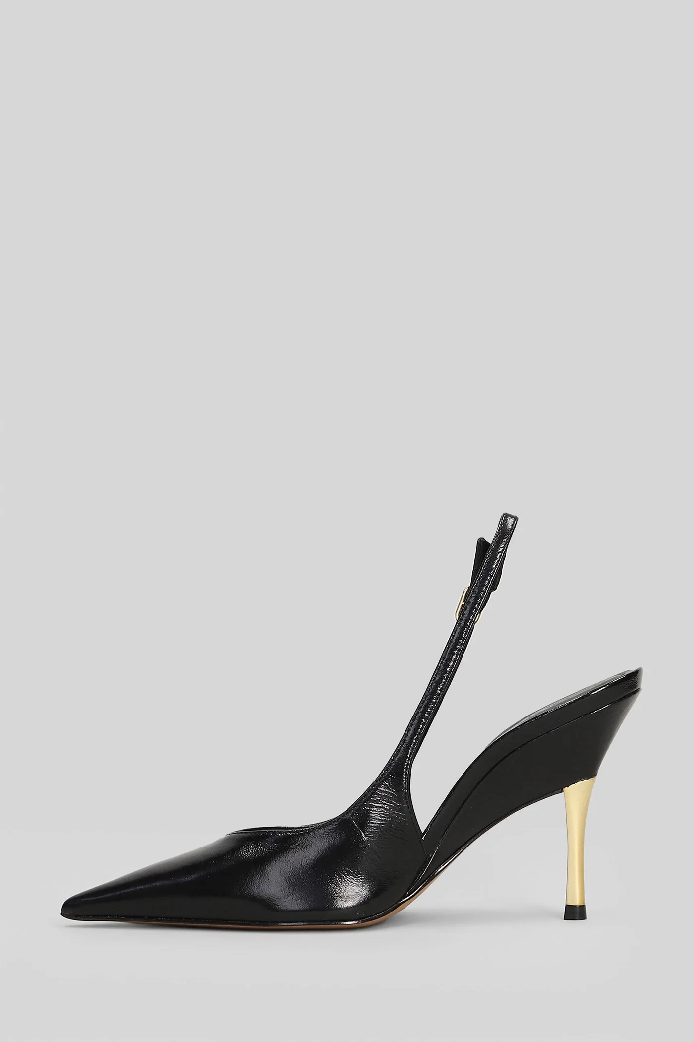 Pumps in black leather - Image 3