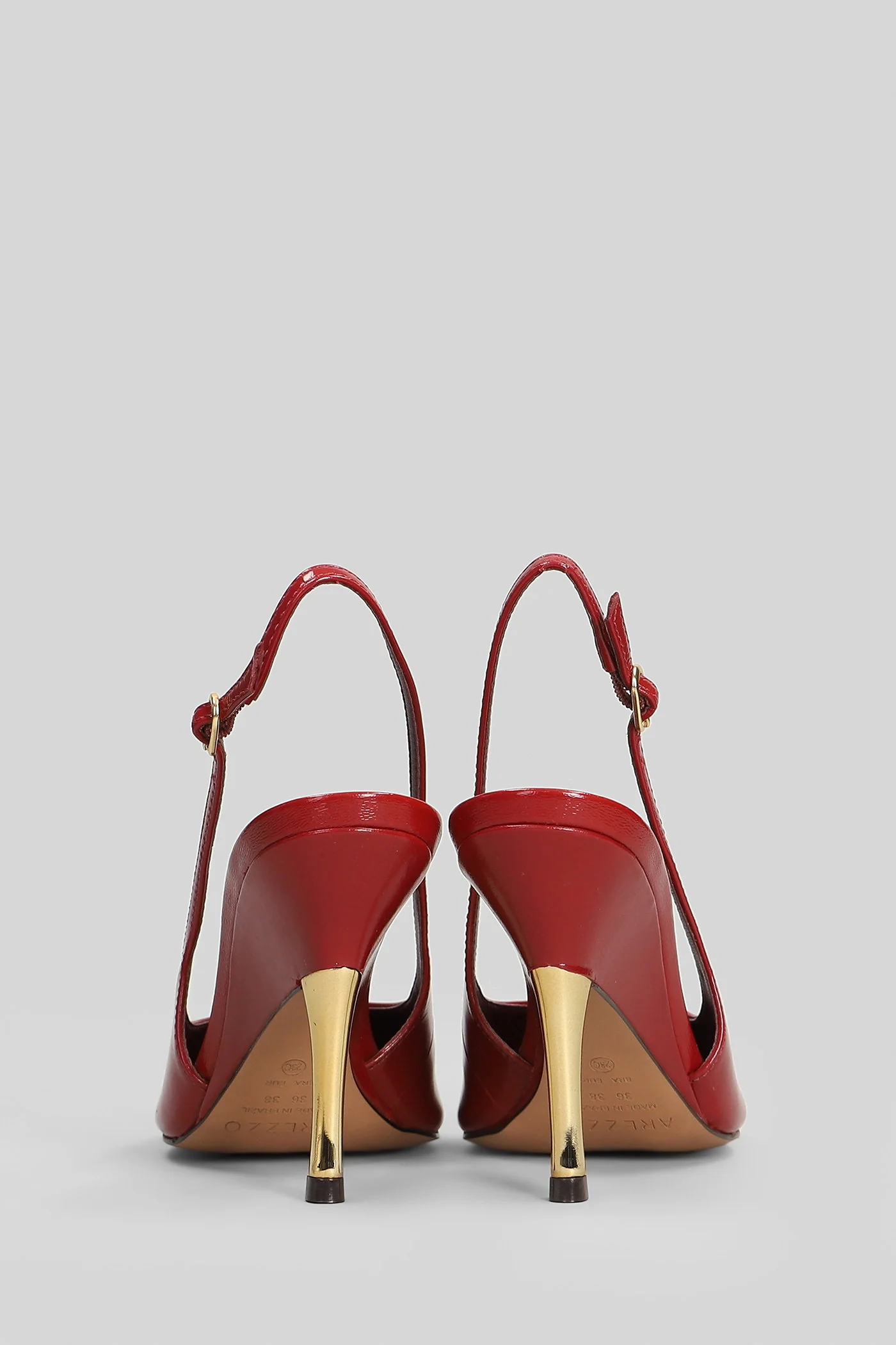 Pumps in red leather - Image 4