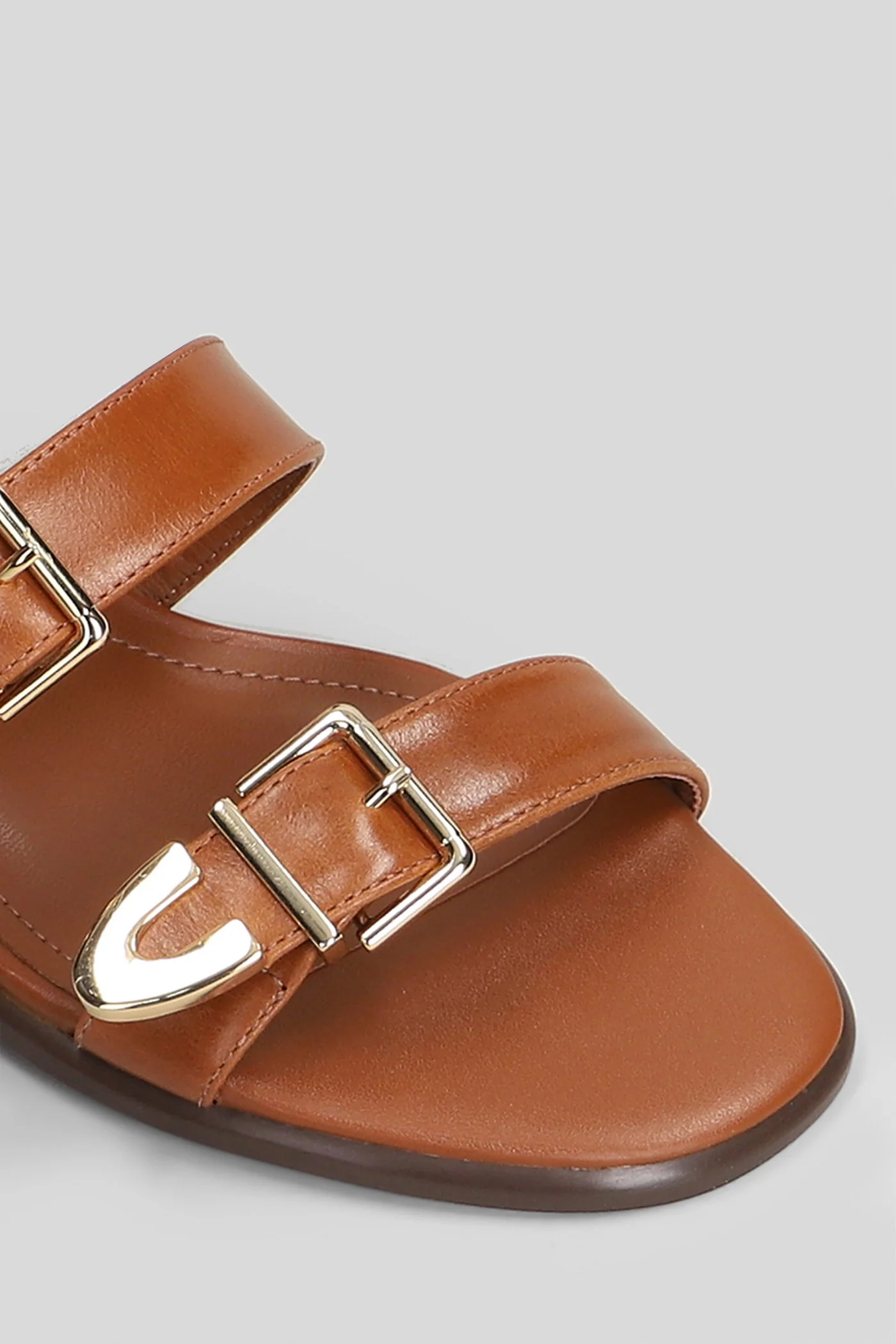 Sandals in leather color leather - Image 5